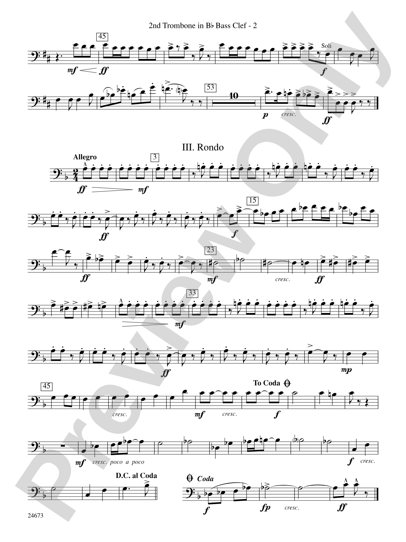 Arden Variations: (wp) 2nd B-flat Trombone B.C.