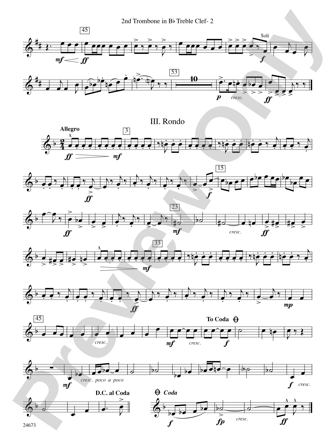 Arden Variations: (wp) 2nd B-flat Trombone T.C.