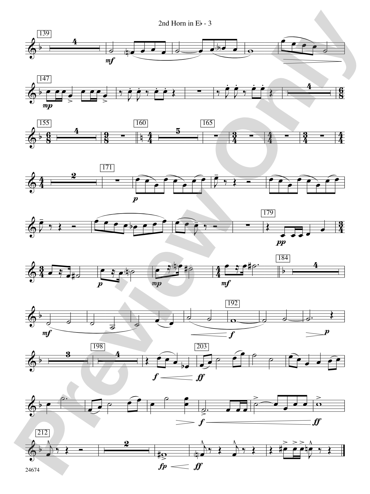 Over Slope and Summit: (wp) 2nd Horn in E-flat