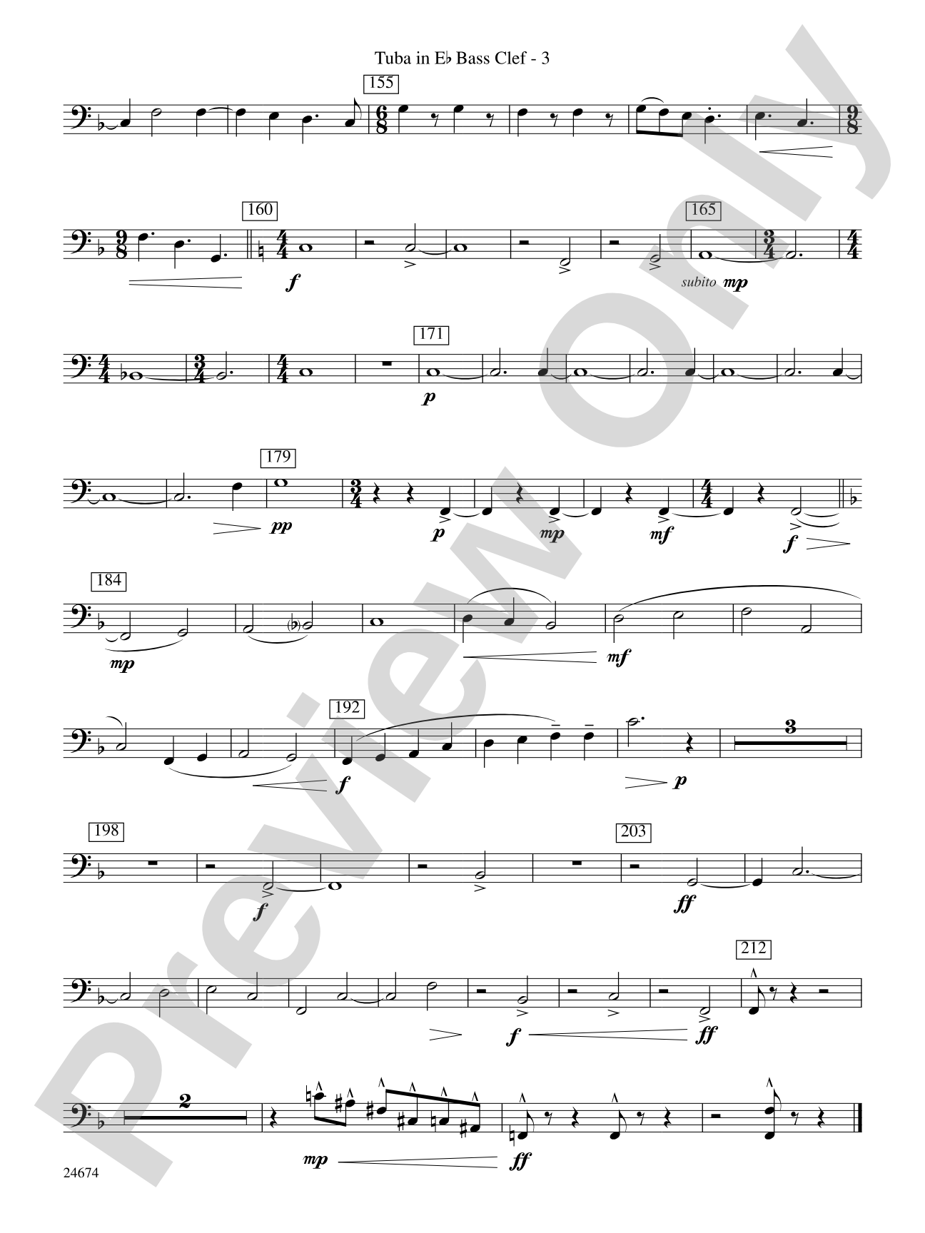 Over Slope and Summit: (wp) E-flat Tuba B.C.
