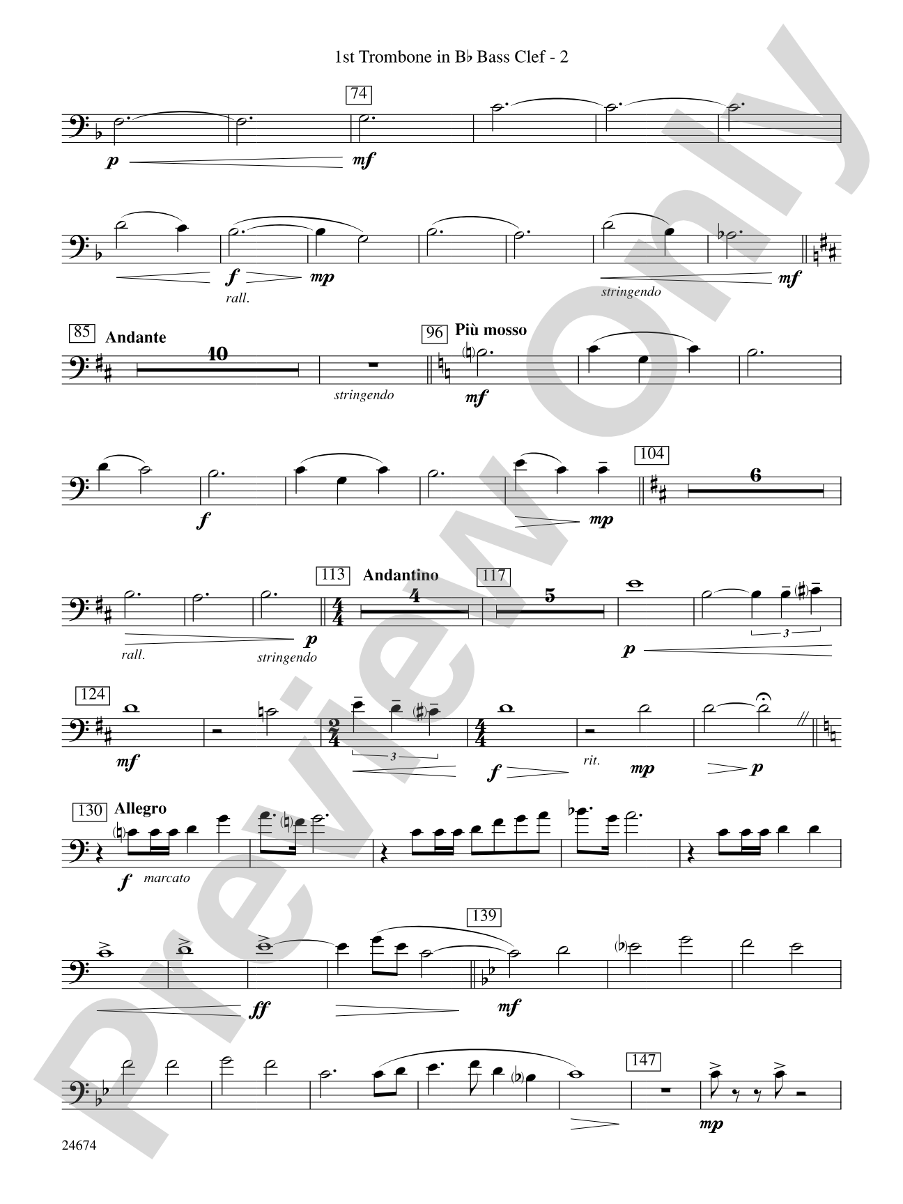 Over Slope and Summit: (wp) 1st B-flat Trombone B.C.