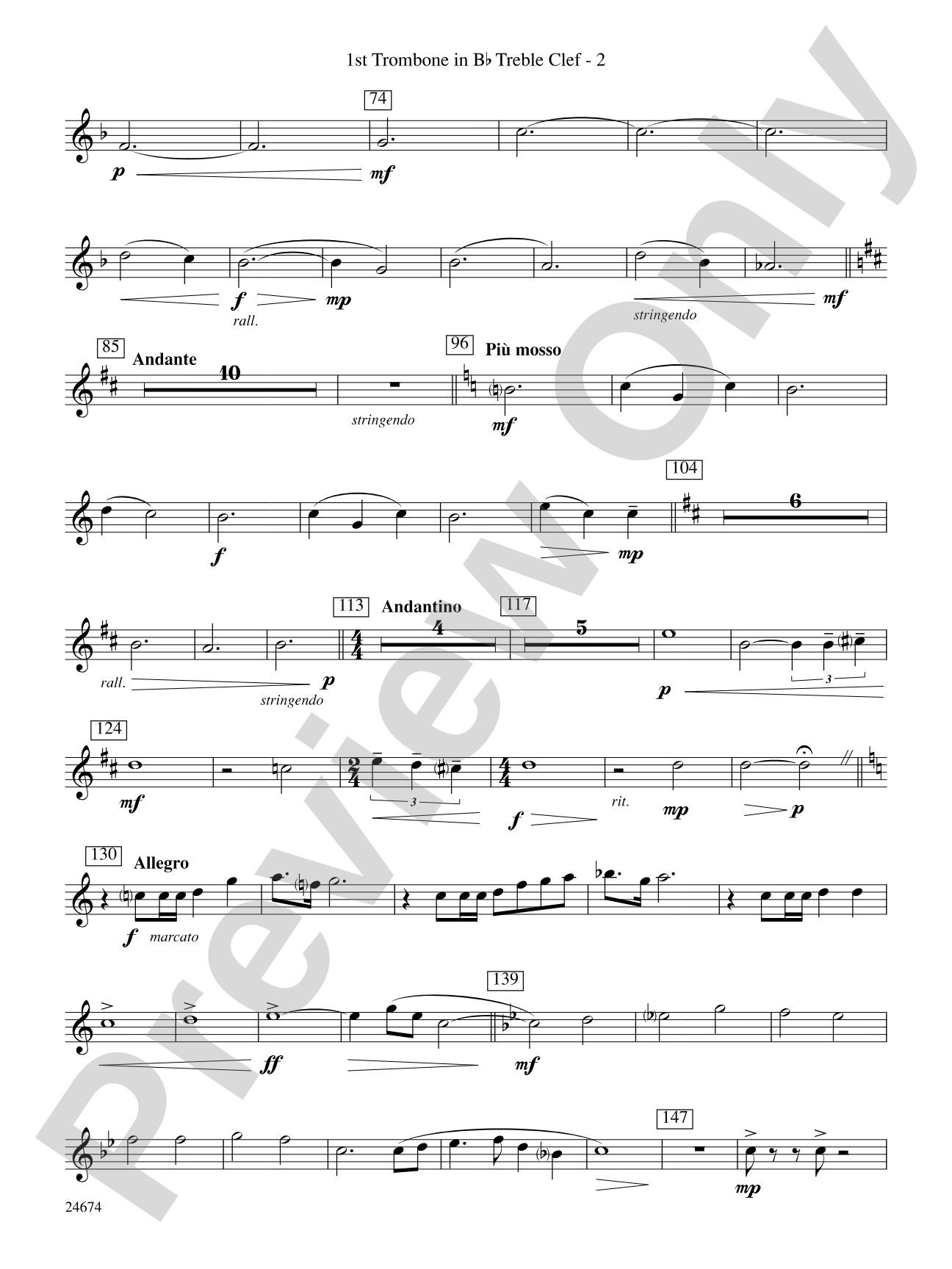 Over Slope and Summit: (wp) 1st B-flat Trombone T.C.