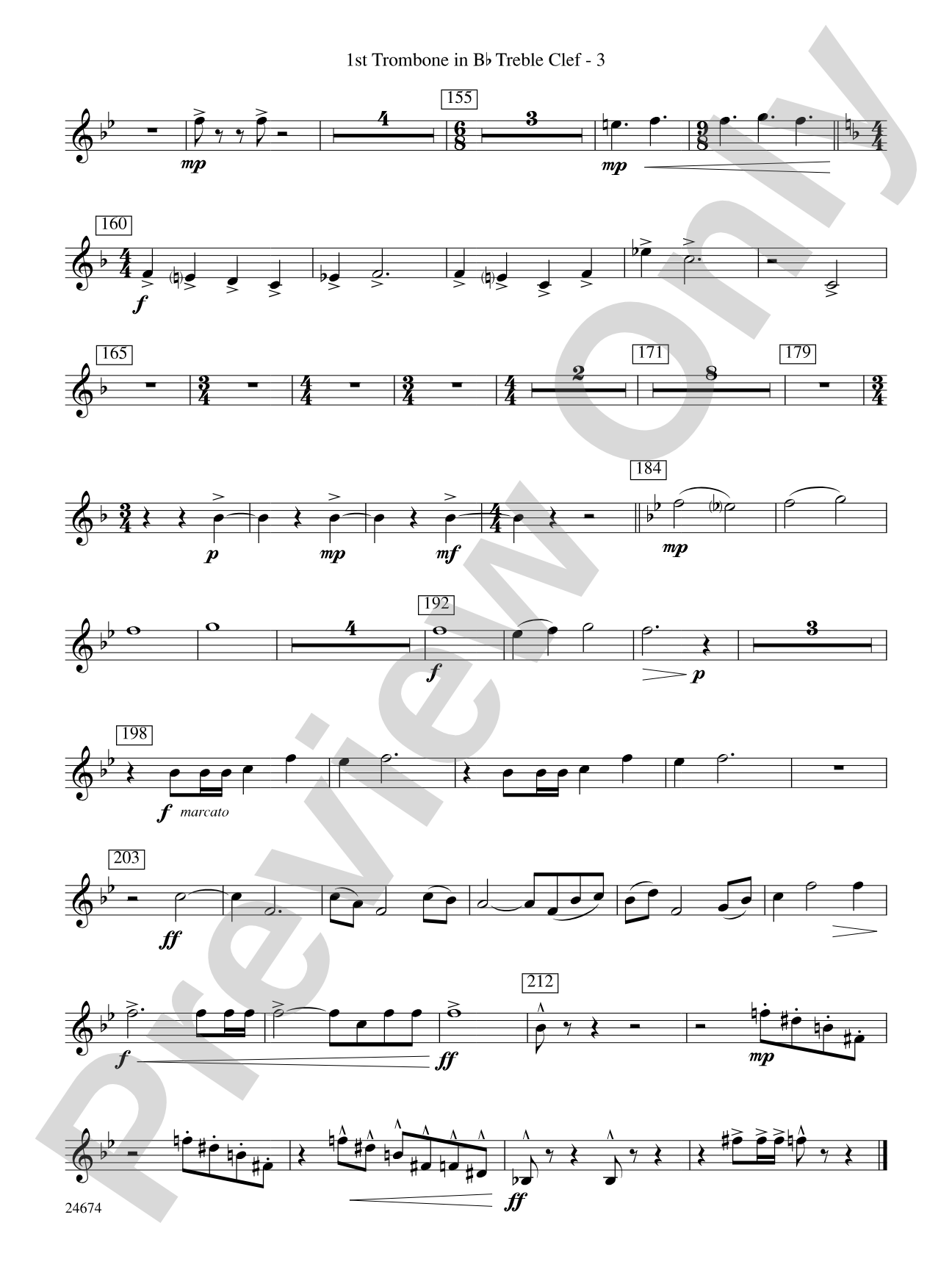 Over Slope and Summit: (wp) 1st B-flat Trombone T.C.
