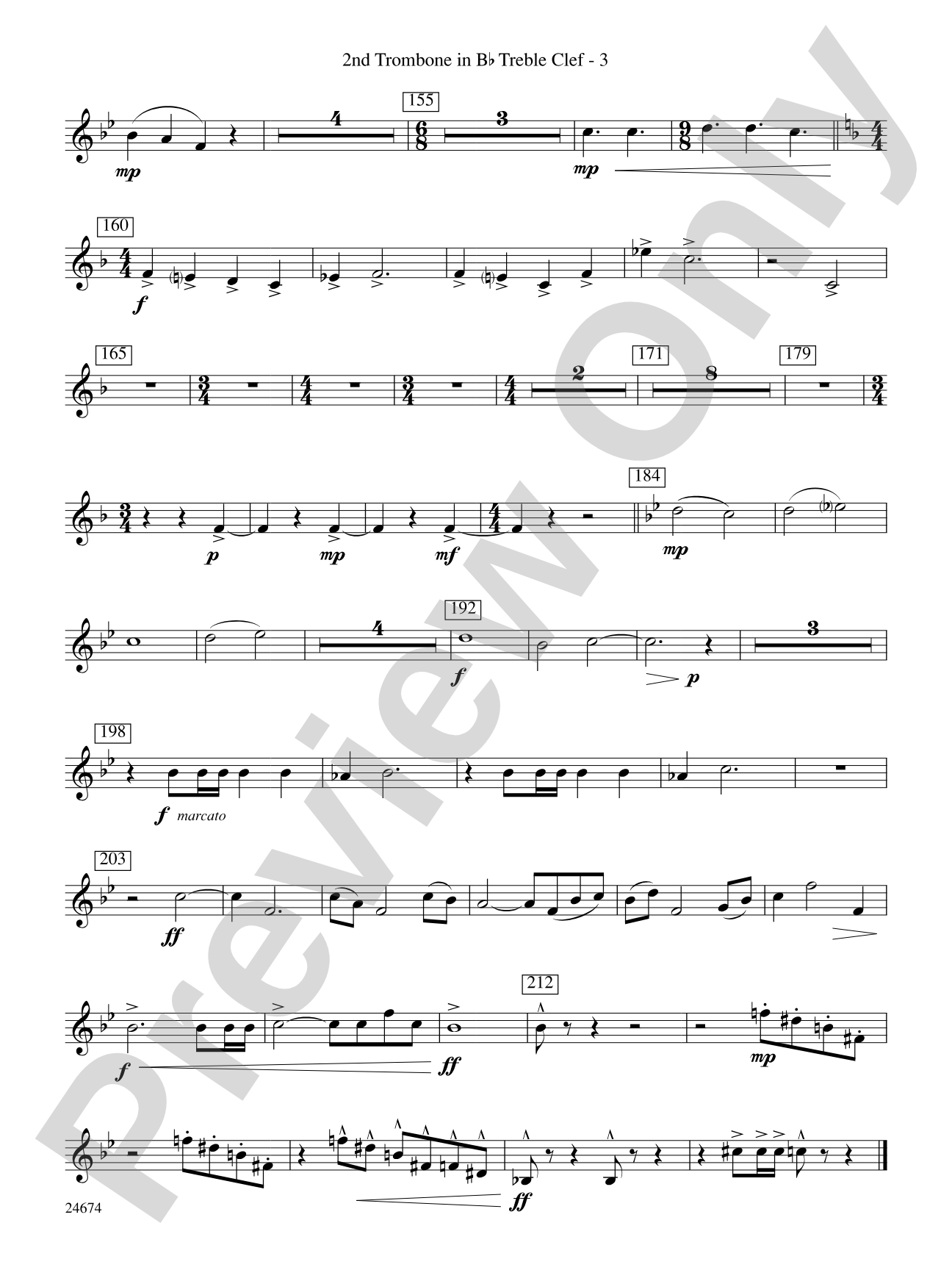 Over Slope and Summit: (wp) 2nd B-flat Trombone T.C.