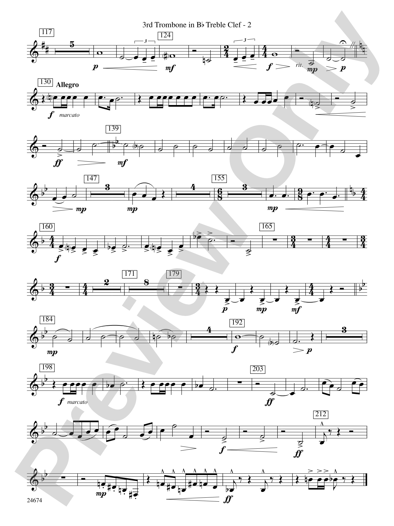 Over Slope and Summit: (wp) 3rd B-flat Trombone T.C.