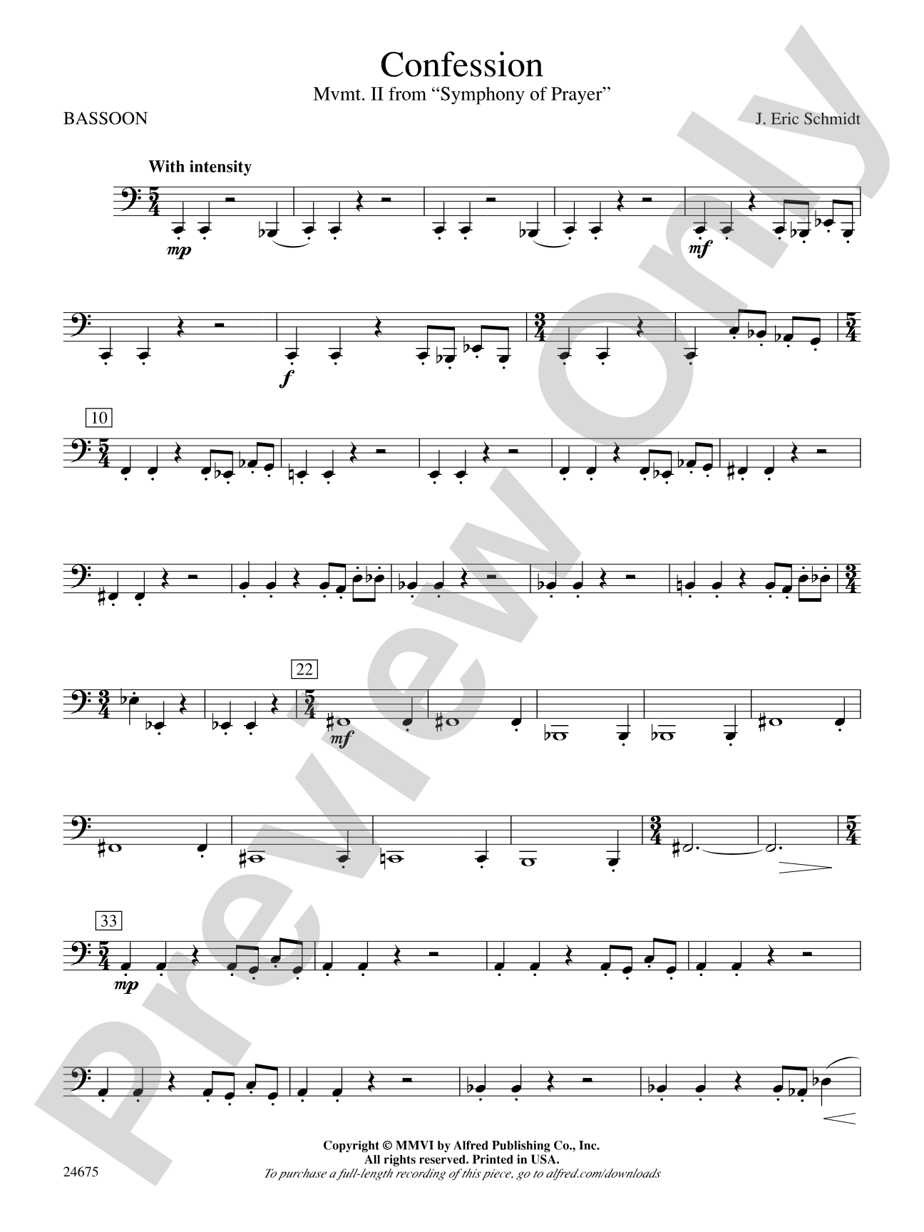 Confession (Movement 2 of Symphony of Prayer): Bassoon