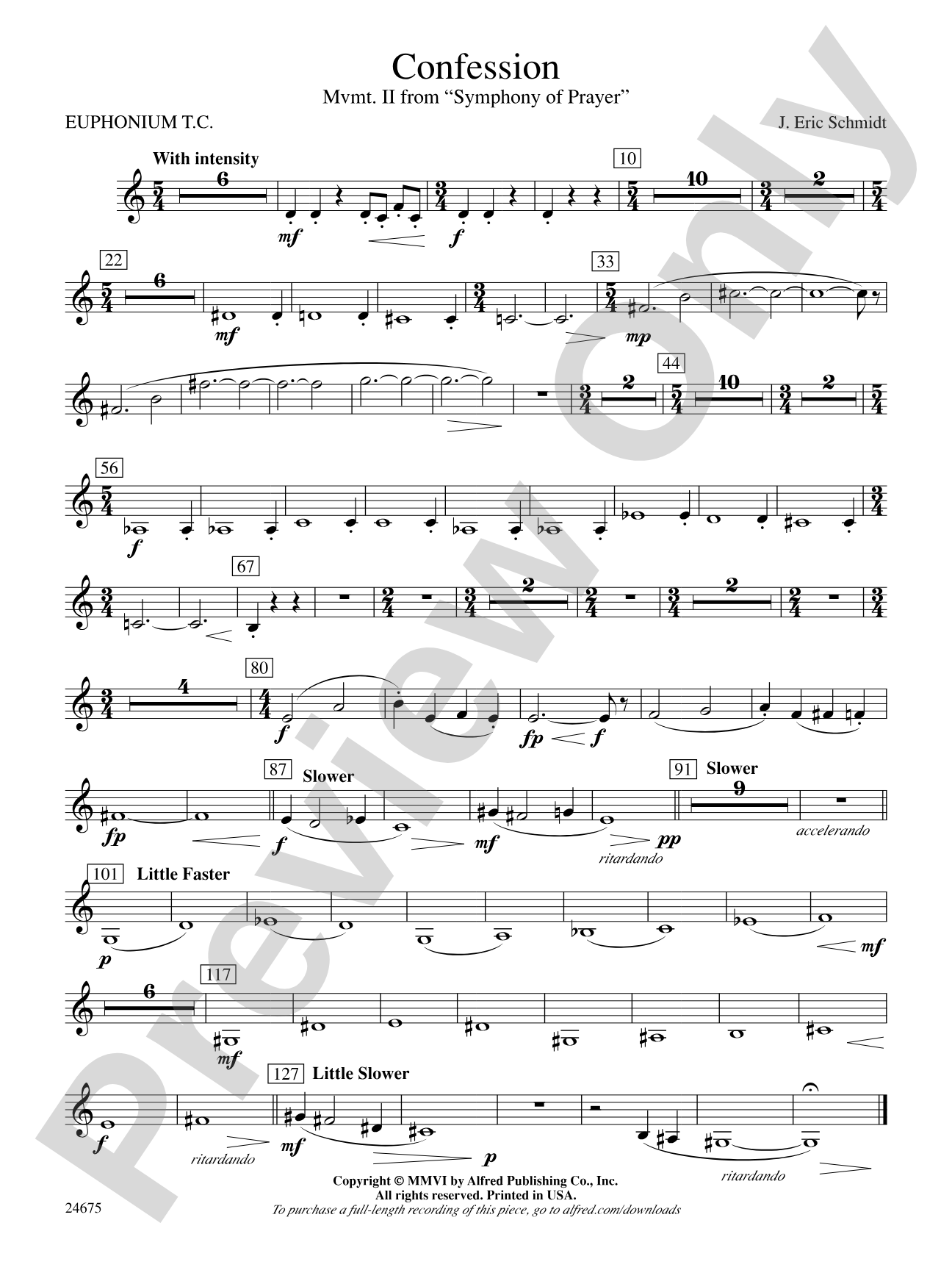 Confession (Movement 2 of Symphony of Prayer): Baritone T.C.