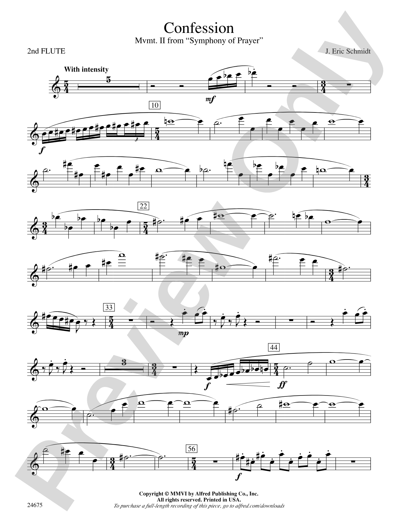 Confession (Movement 2 of Symphony of Prayer): 2nd Flute