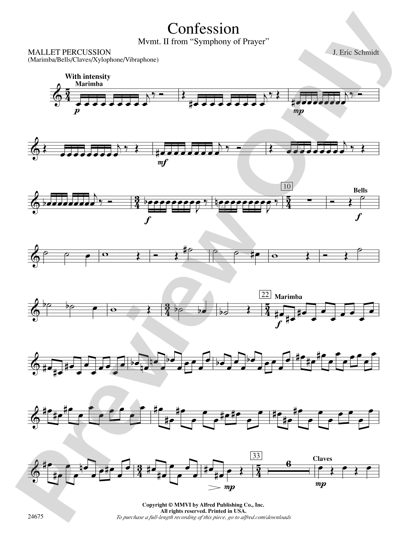 Confession (Movement 2 of Symphony of Prayer): Mallets