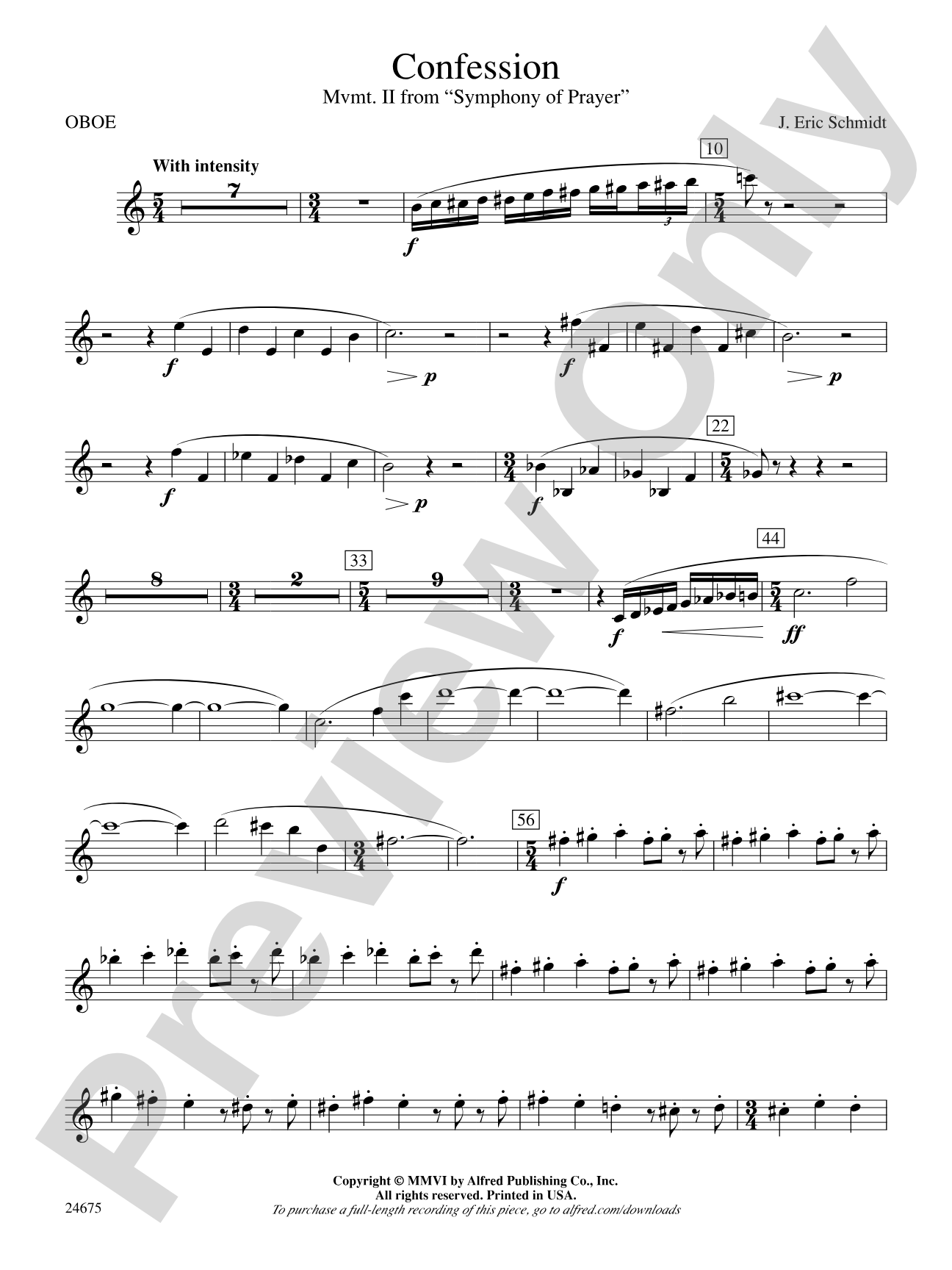 Confession (Movement 2 of Symphony of Prayer): Oboe