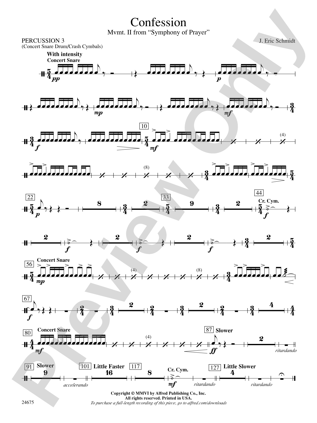 Confession (Movement 2 of Symphony of Prayer): 3rd Percussion