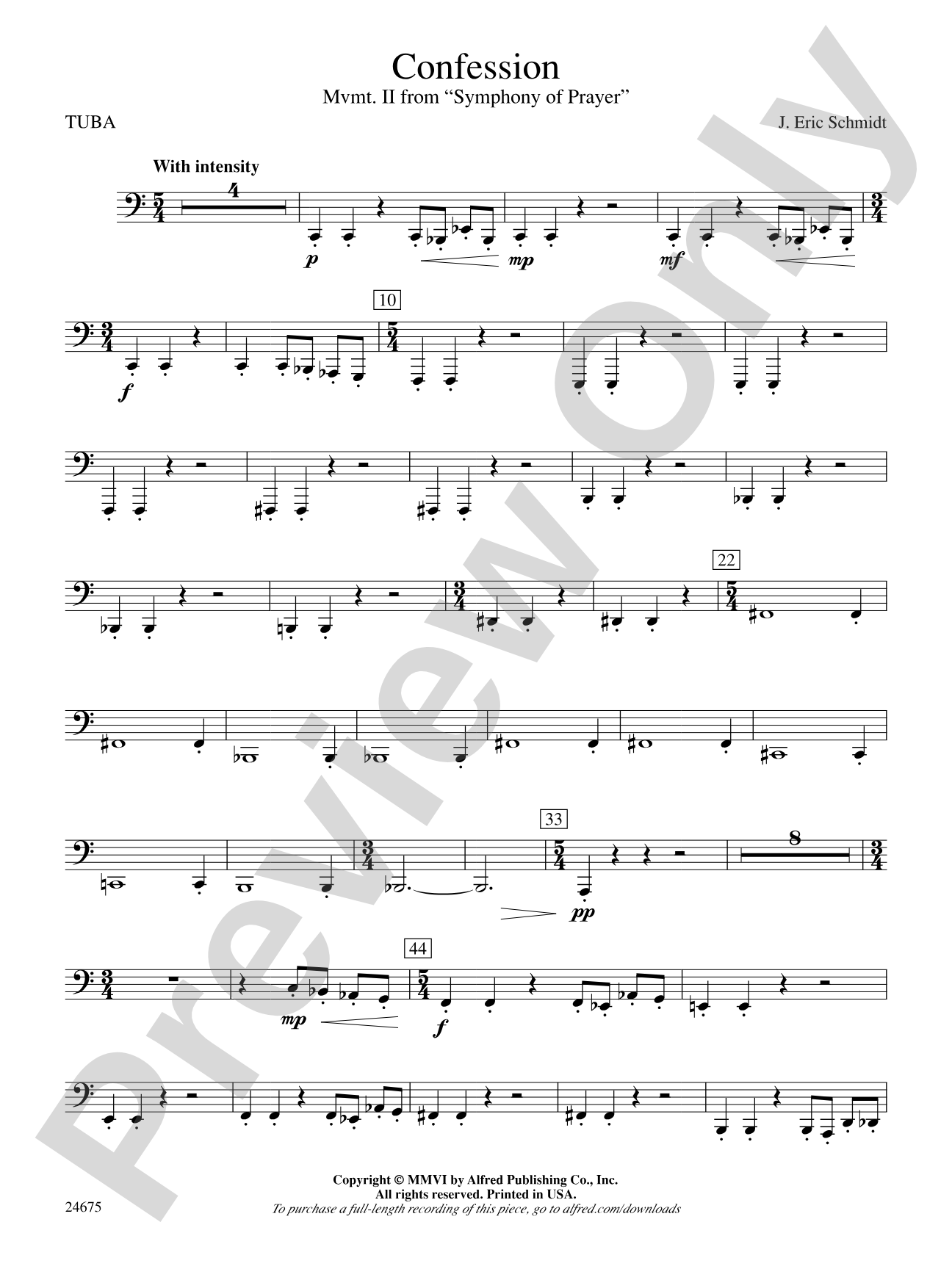 Confession (Movement 2 of Symphony of Prayer): Tuba