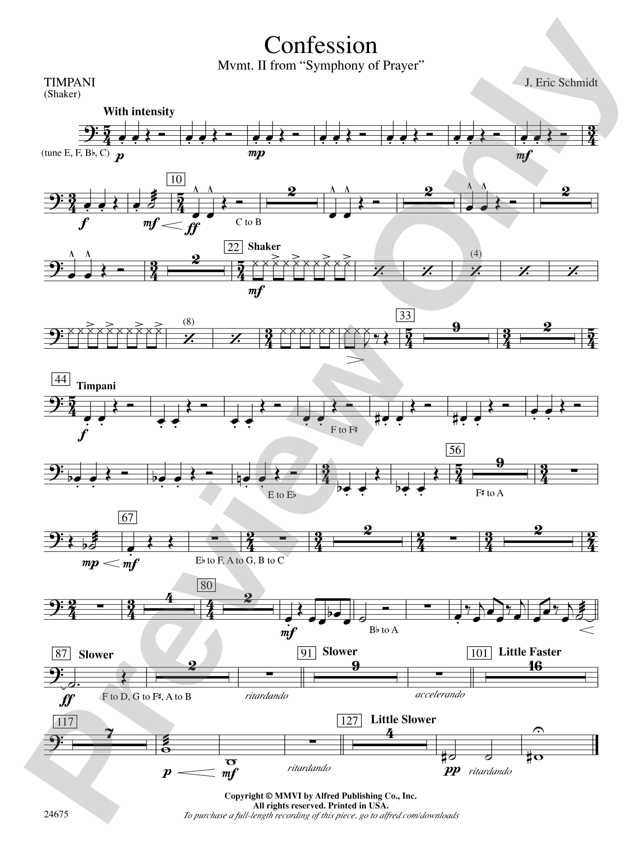 Confession (Movement 2 of Symphony of Prayer): Timpani