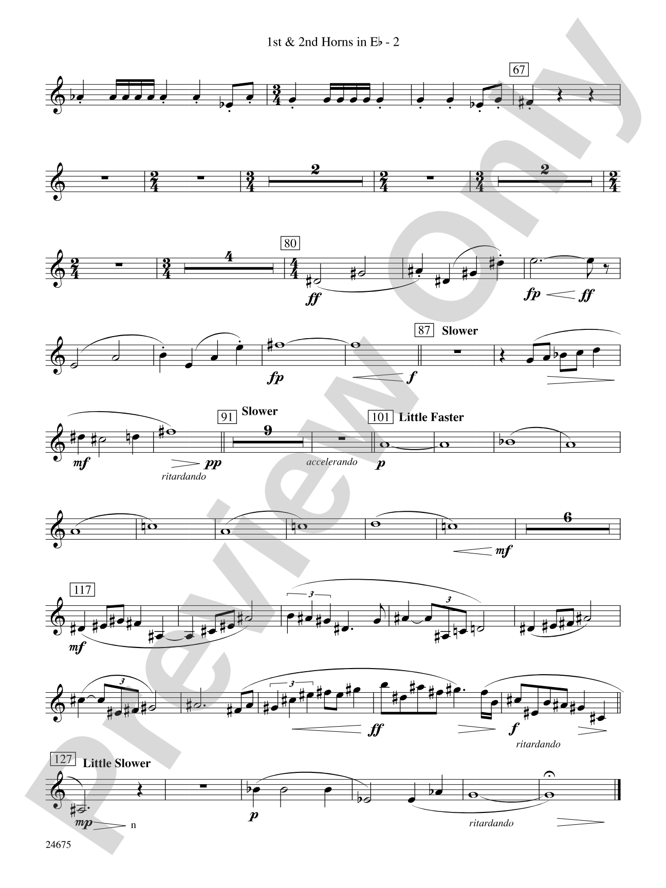Confession (Movement 2 of Symphony of Prayer): (wp) 1st & 2nd Horns in E-flat