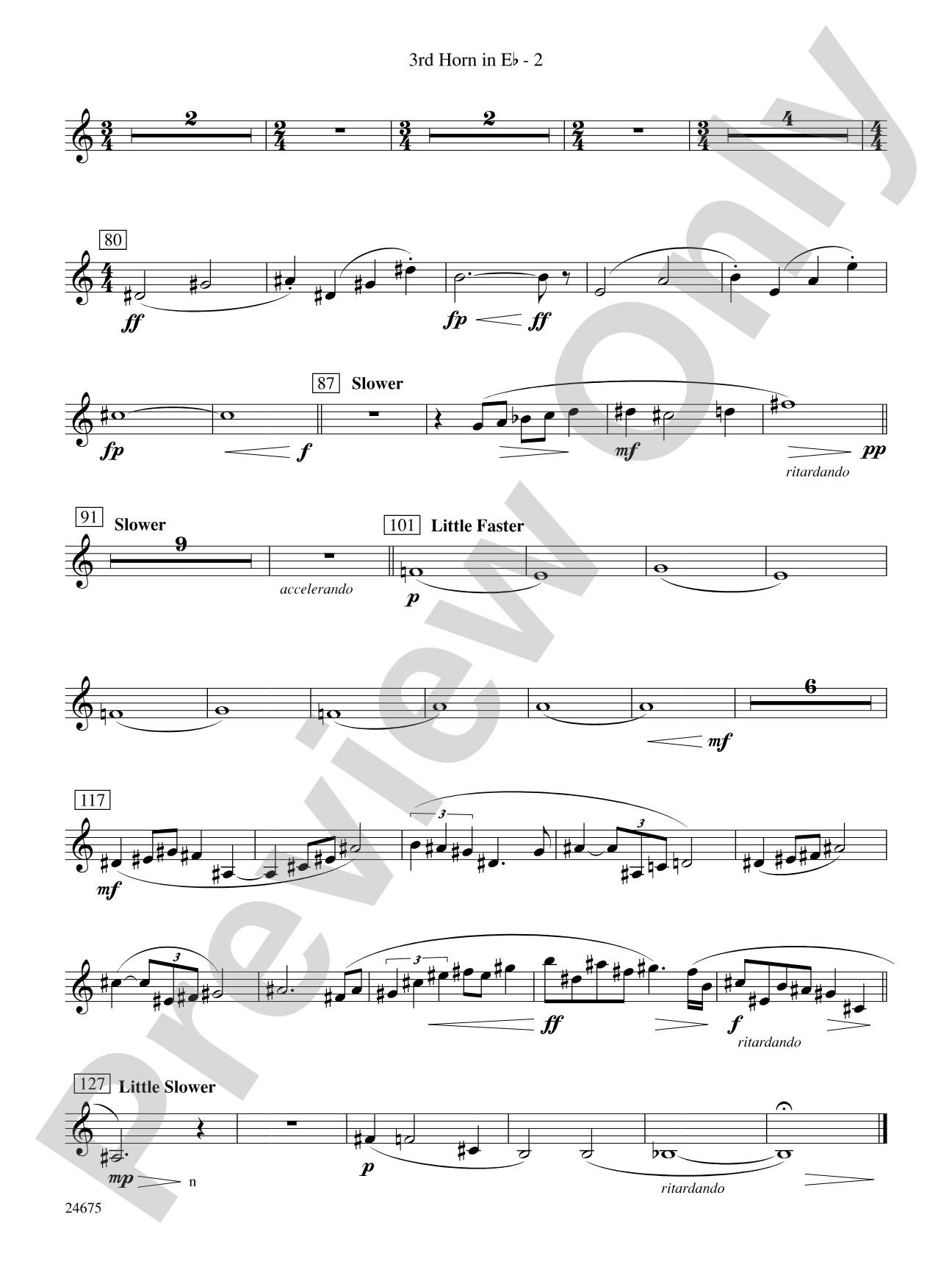 Confession (Movement 2 of Symphony of Prayer): (wp) 3rd Horn in E-flat