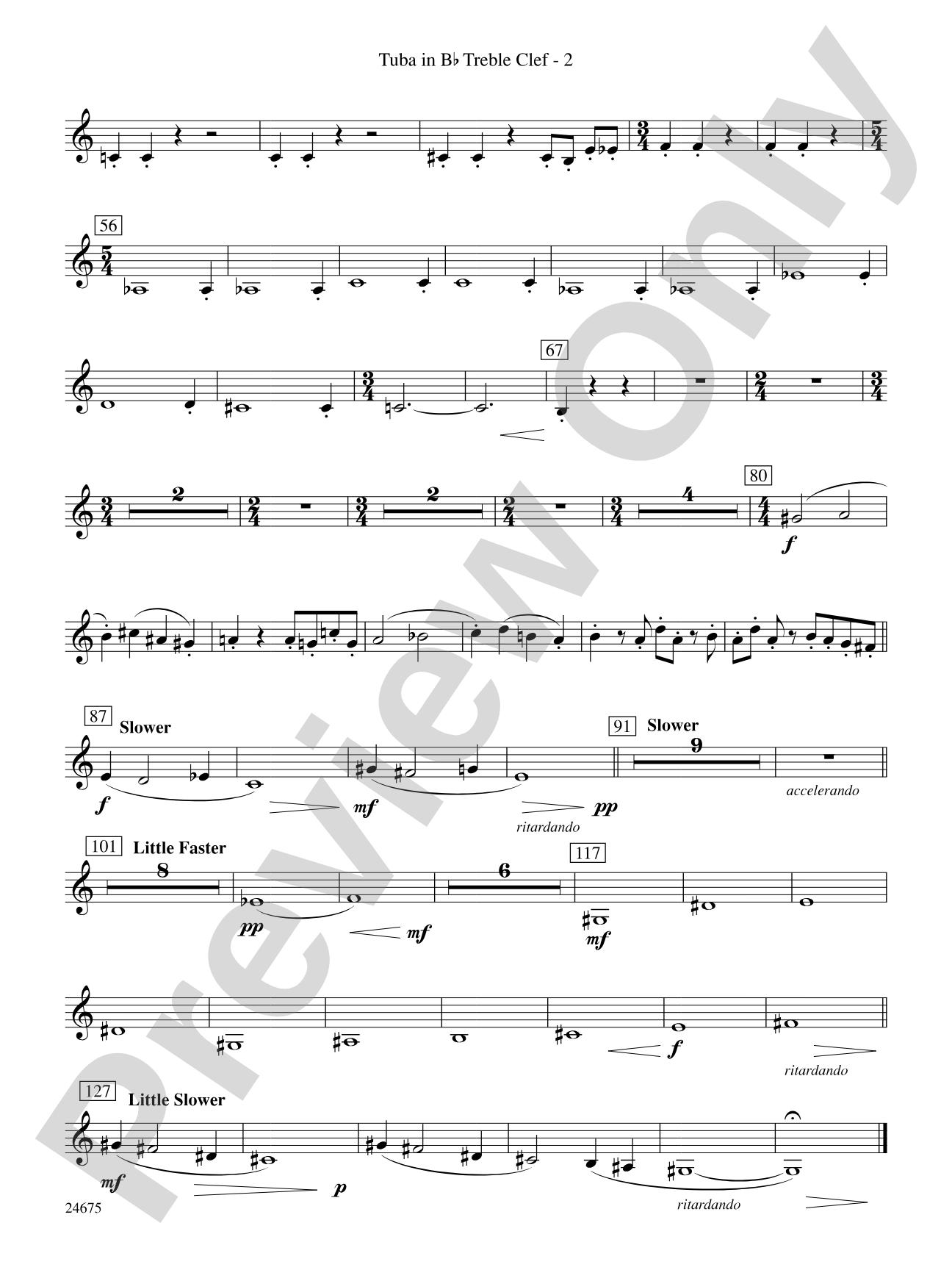 Confession (Movement 2 of Symphony of Prayer): (wp) B-flat Tuba T.C.