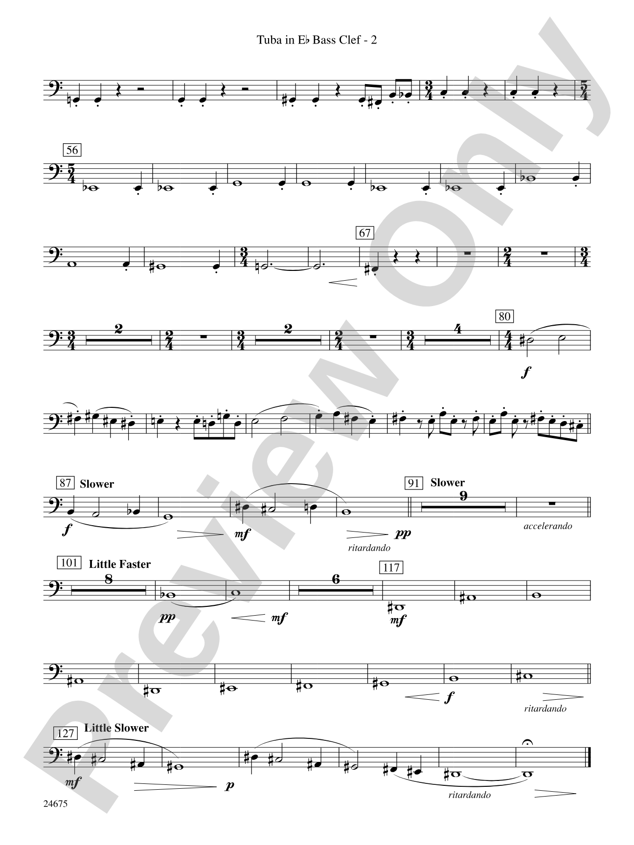 Confession (Movement 2 of Symphony of Prayer): (wp) E-flat Tuba B.C.