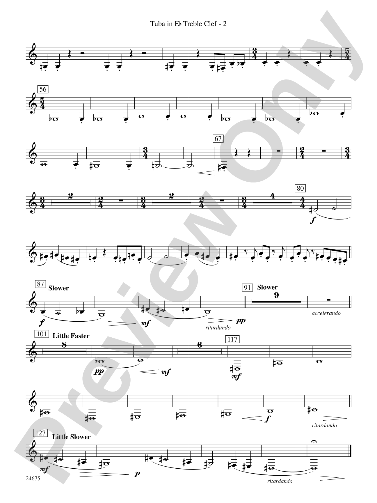 Confession (Movement 2 of Symphony of Prayer): (wp) E-flat Tuba T.C.