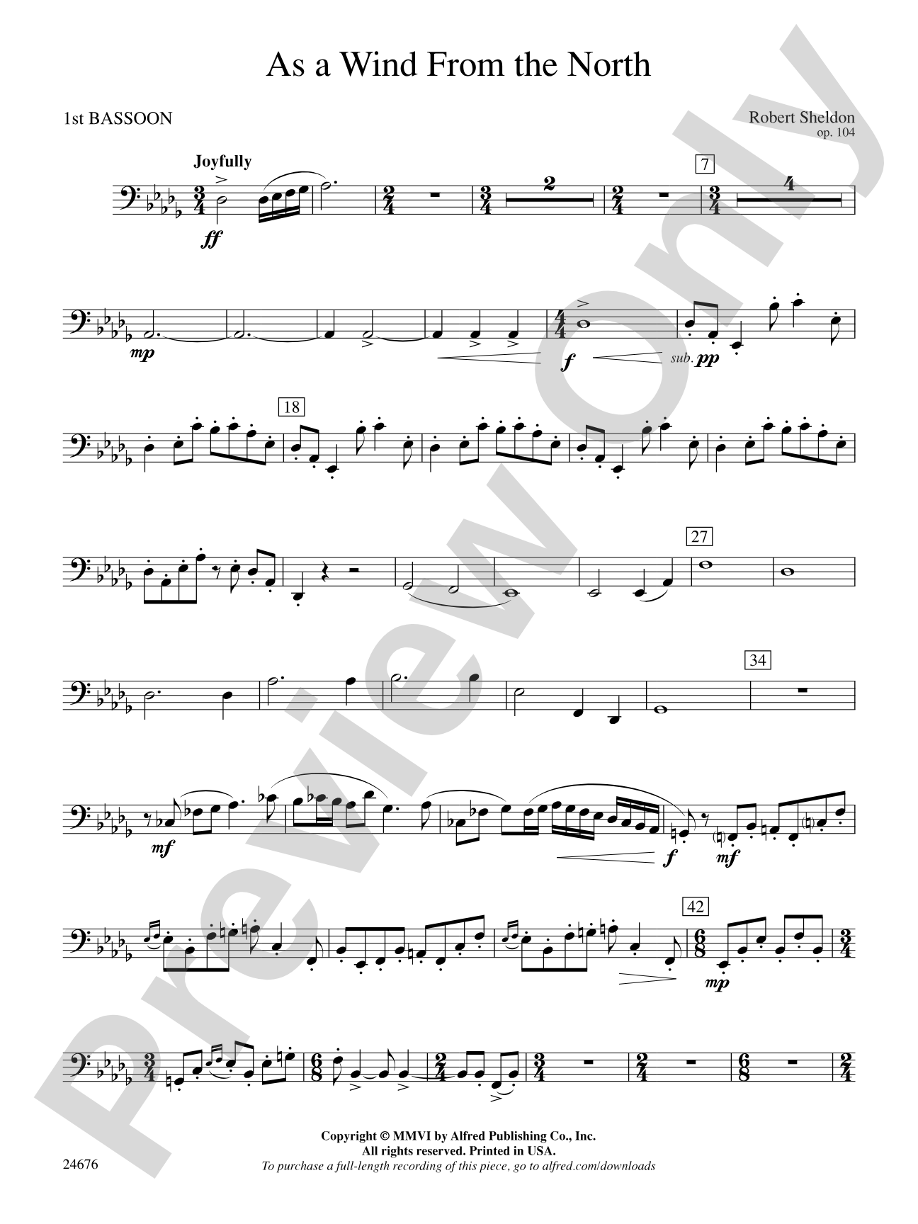 As a Wind from the North: Bassoon