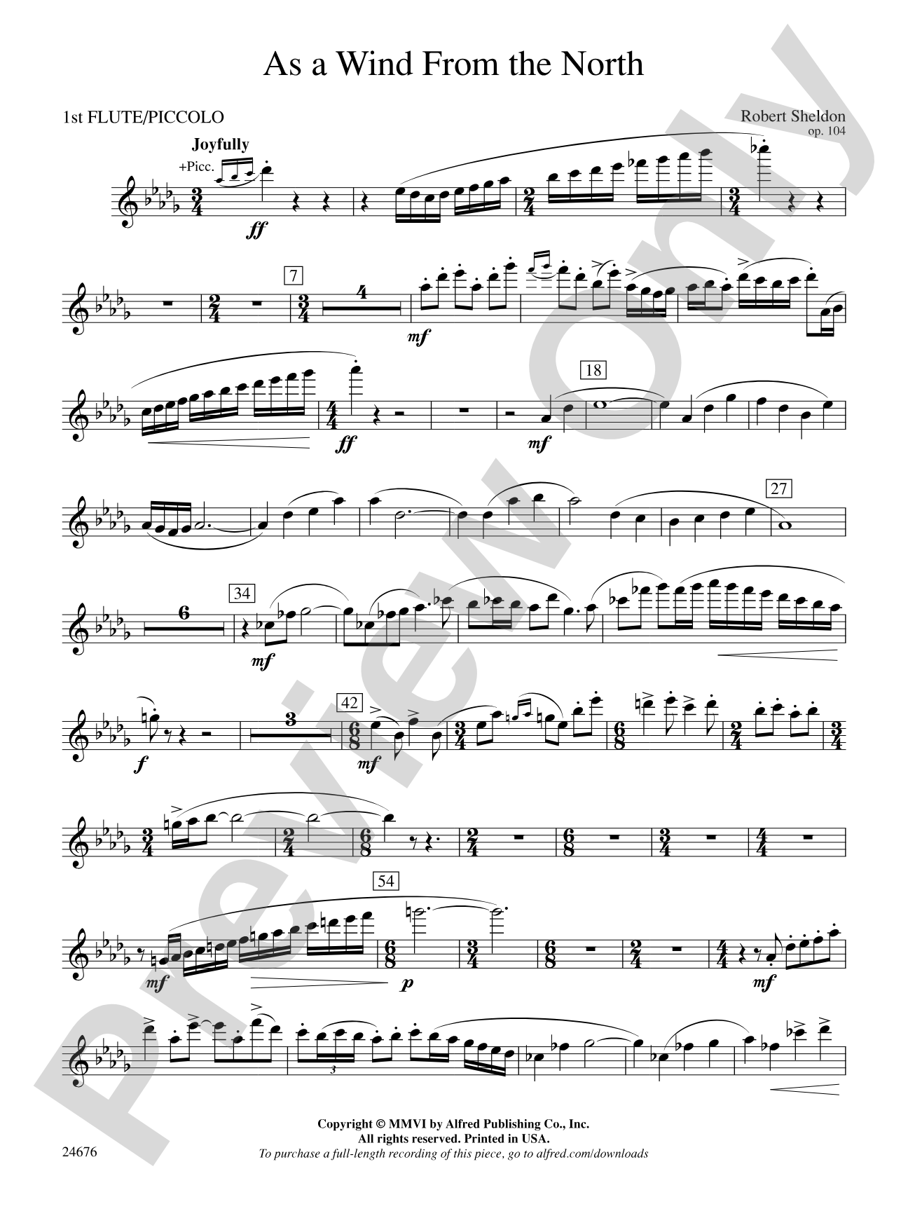 As a Wind from the North: Flute