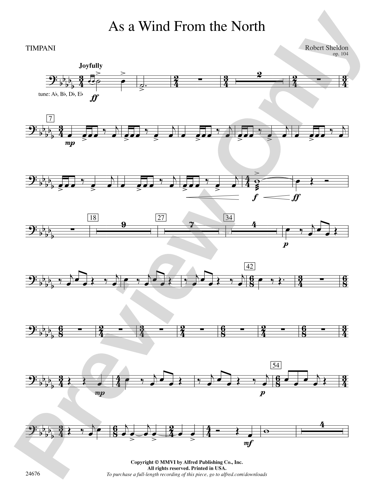 As a Wind from the North: Timpani