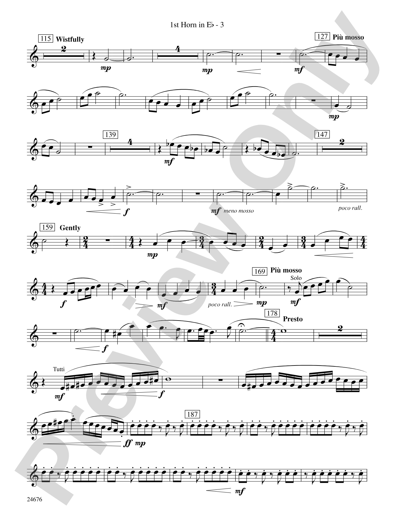 As a Wind from the North: (wp) 1st Horn in E-flat