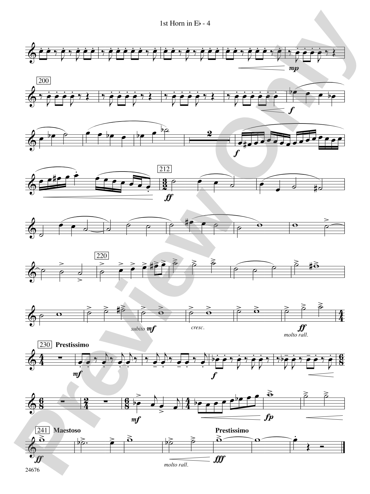As a Wind from the North: (wp) 1st Horn in E-flat