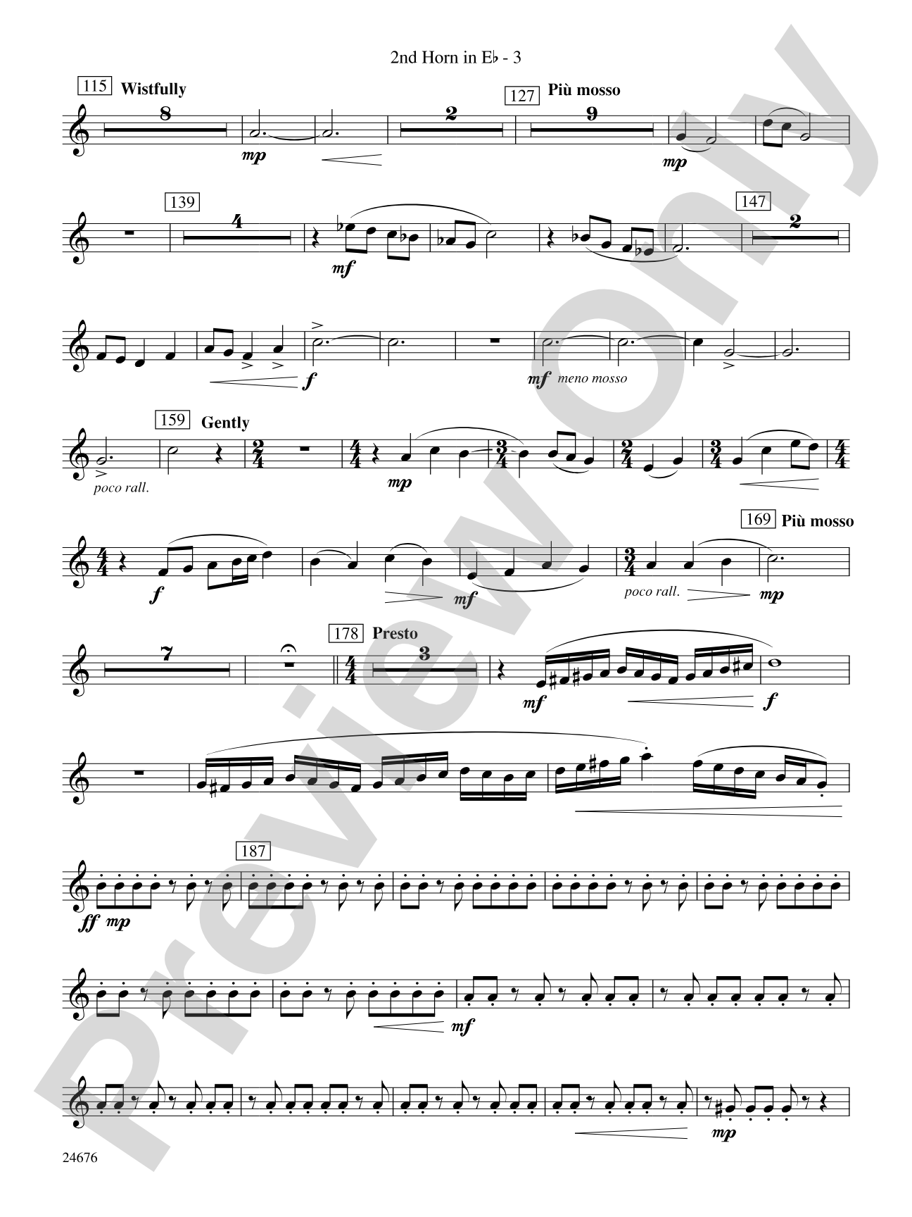 As a Wind from the North: (wp) 2nd Horn in E-flat