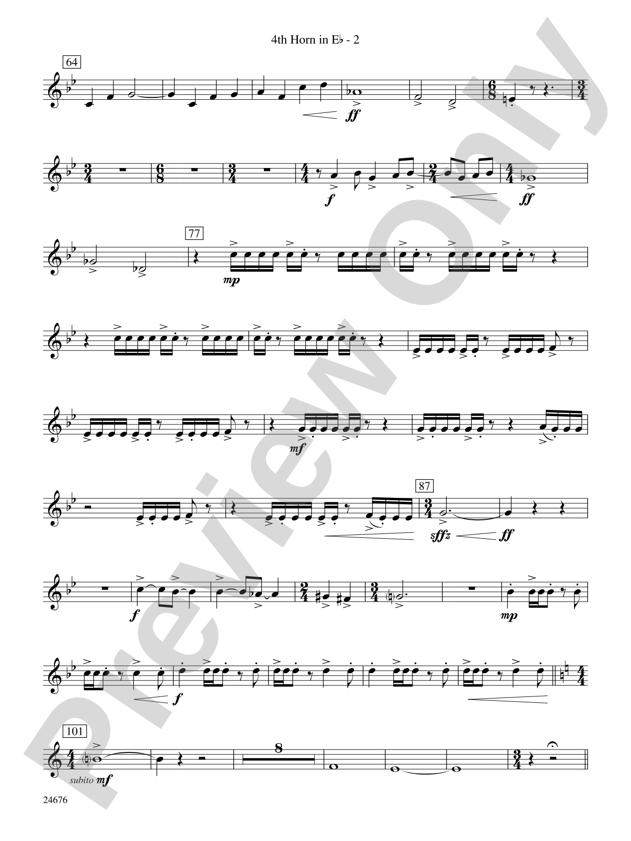As a Wind from the North: (wp) 4th Horn in E-flat