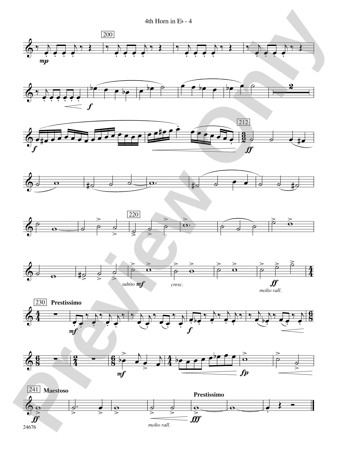 As a Wind from the North: (wp) 4th Horn in E-flat