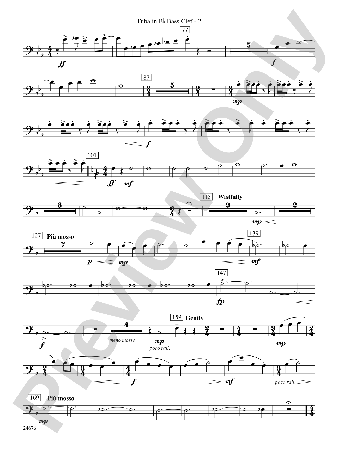 As a Wind from the North: (wp) B-flat Tuba B.C.