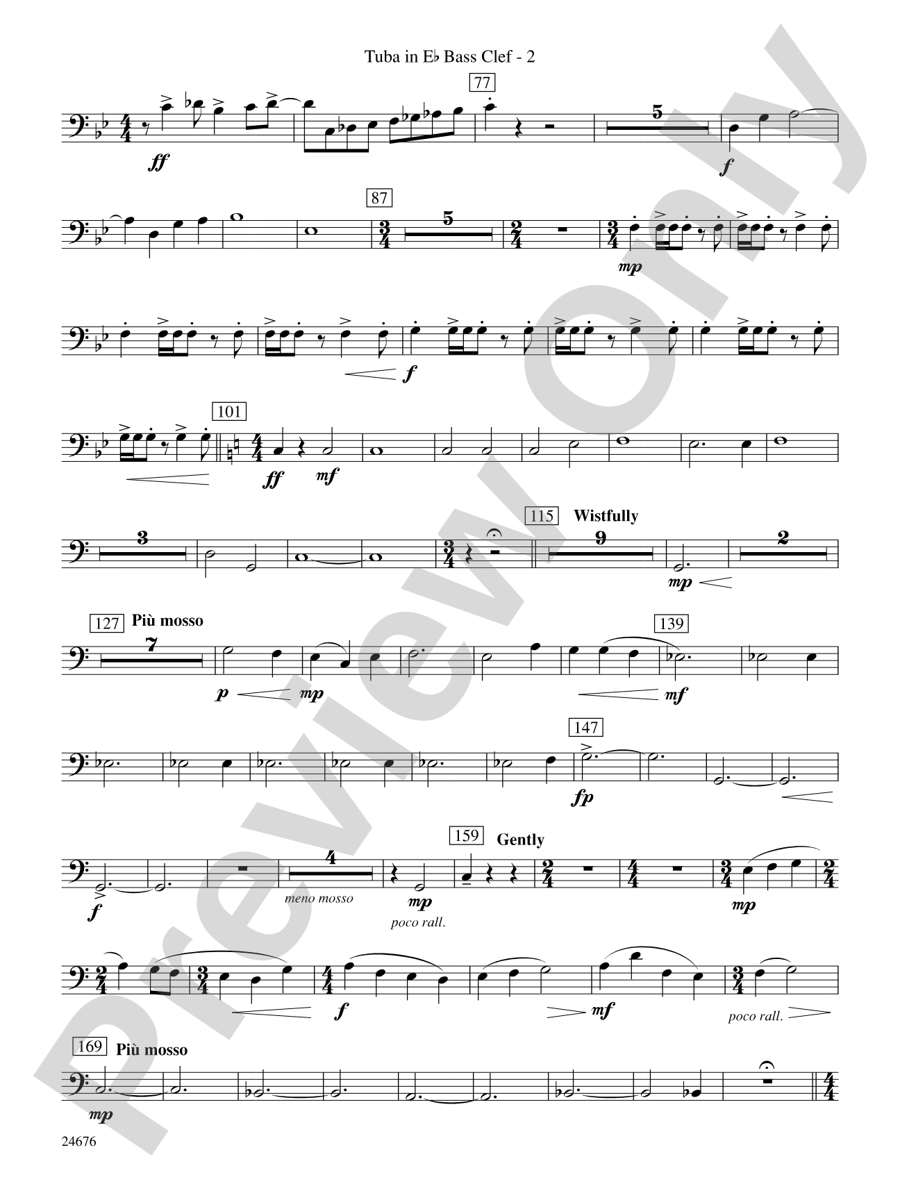 As a Wind from the North: (wp) E-flat Tuba B.C.