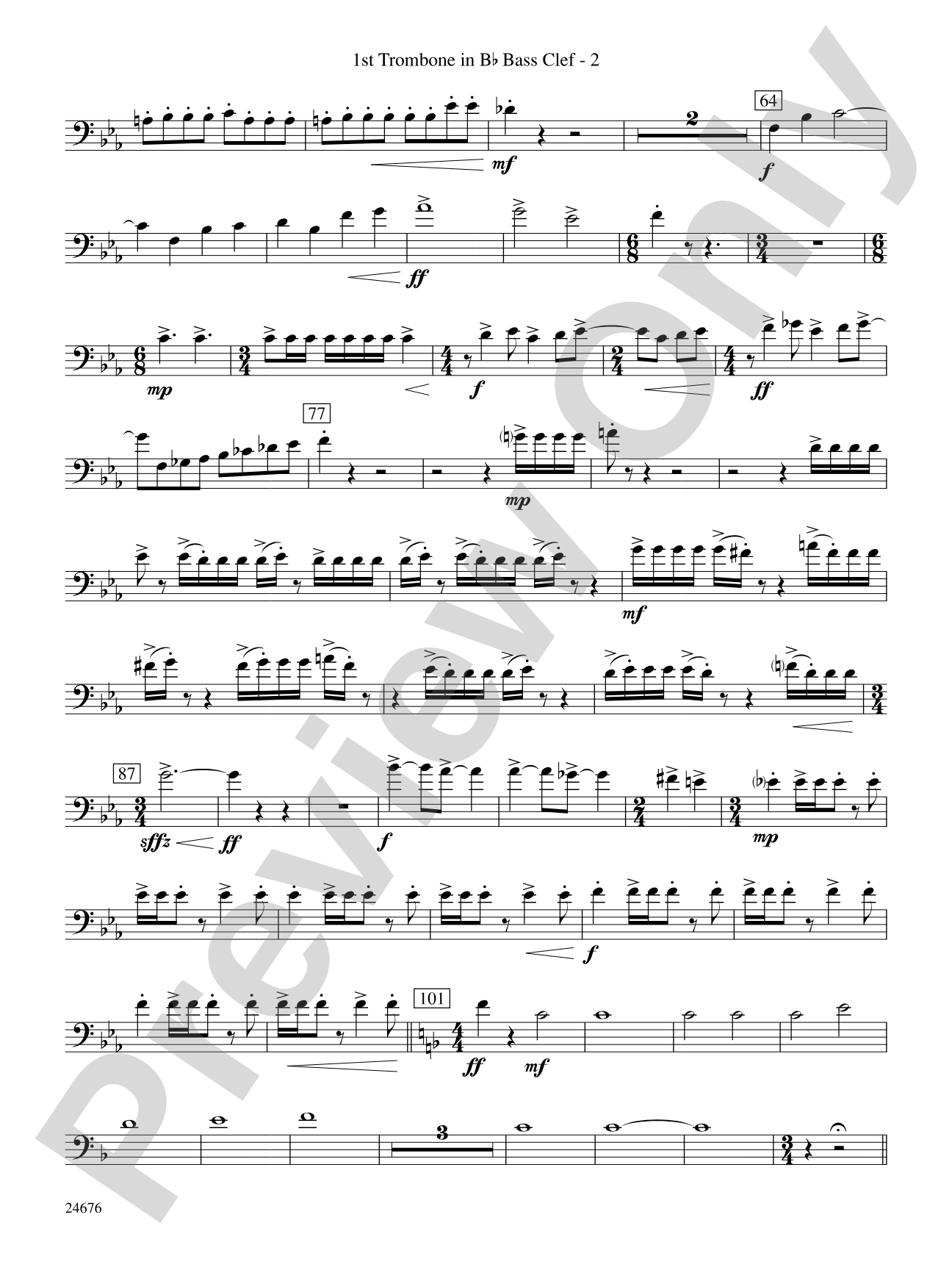 As a Wind from the North: (wp) 1st B-flat Trombone B.C.