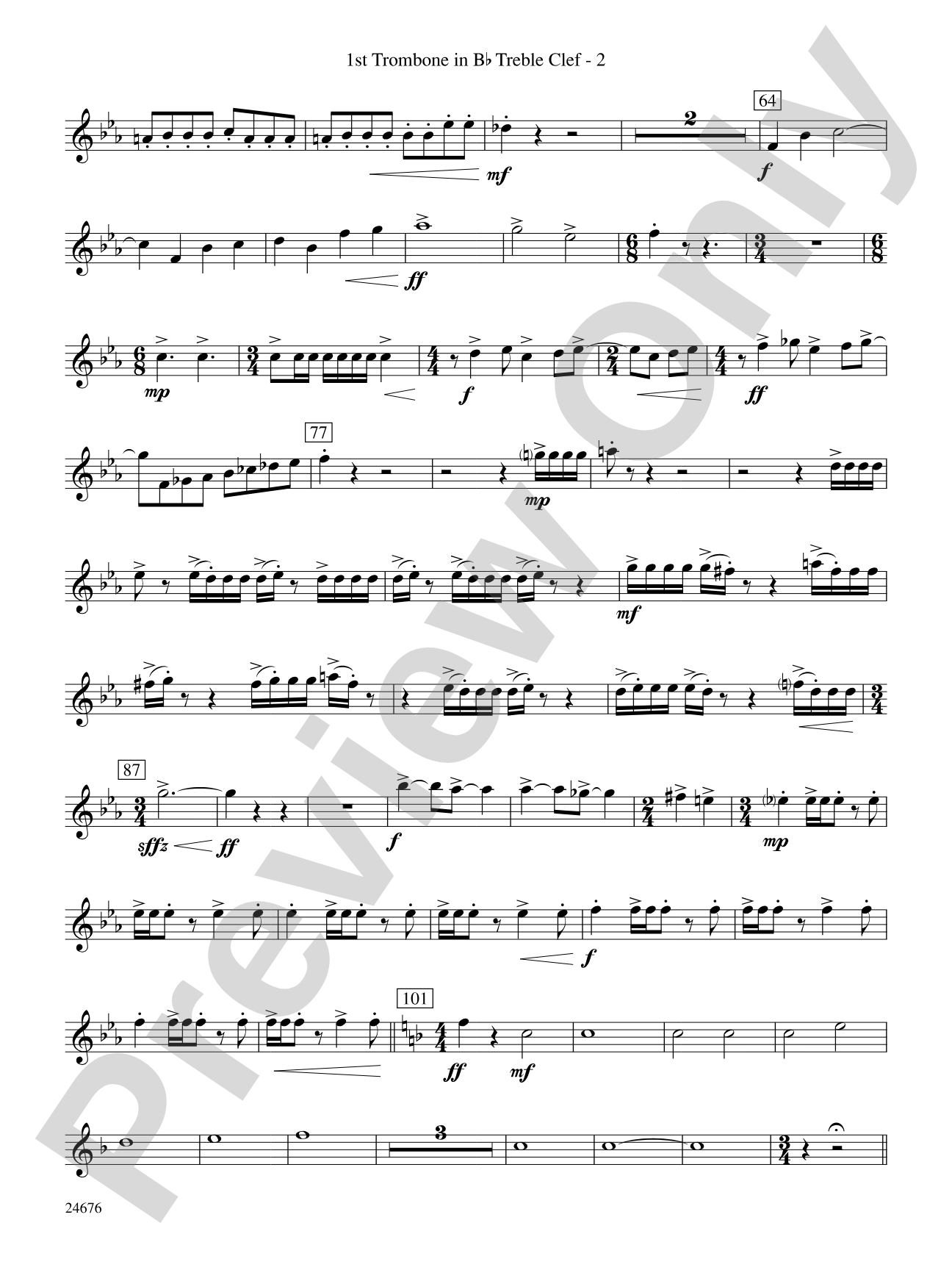 As a Wind from the North: (wp) 1st B-flat Trombone T.C.