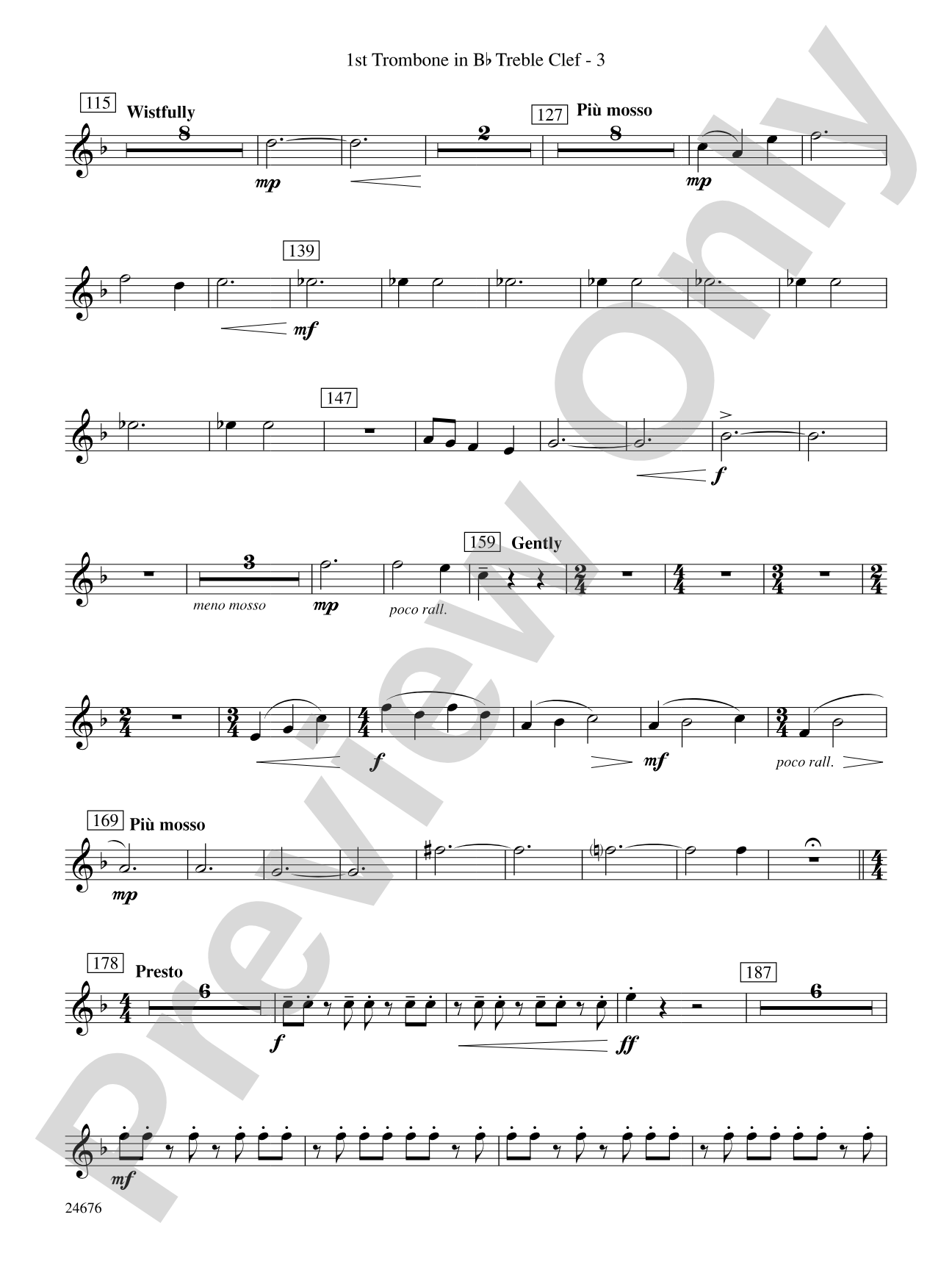 As a Wind from the North: (wp) 1st B-flat Trombone T.C.