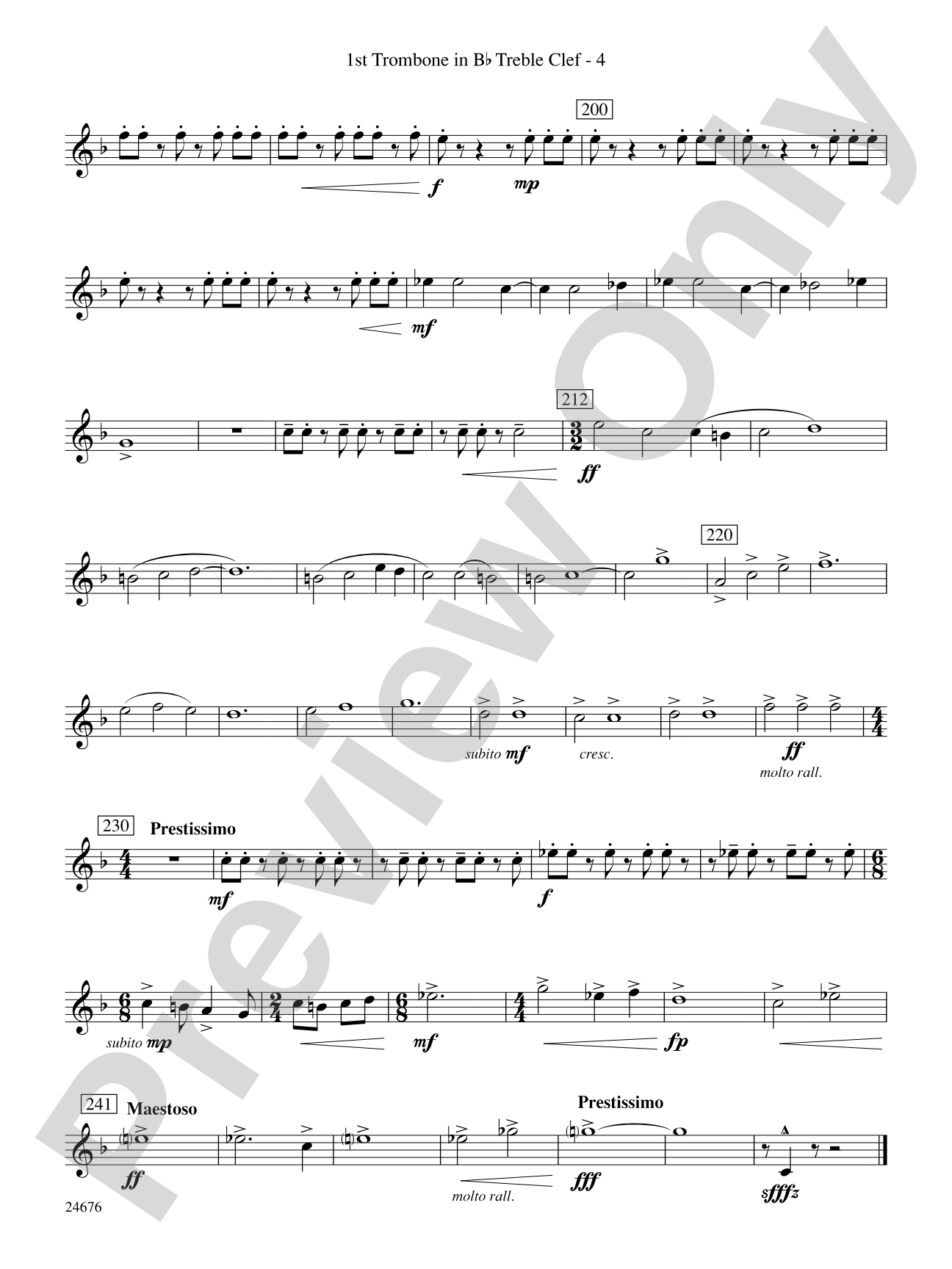 As a Wind from the North: (wp) 1st B-flat Trombone T.C.