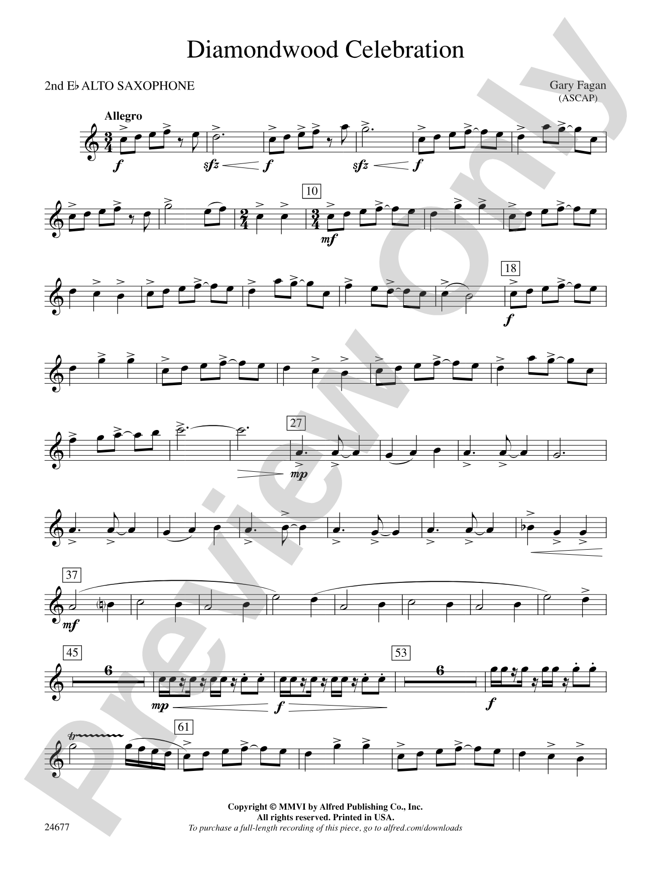 Diamondwood Celebration: 2nd E-flat Alto Saxophone