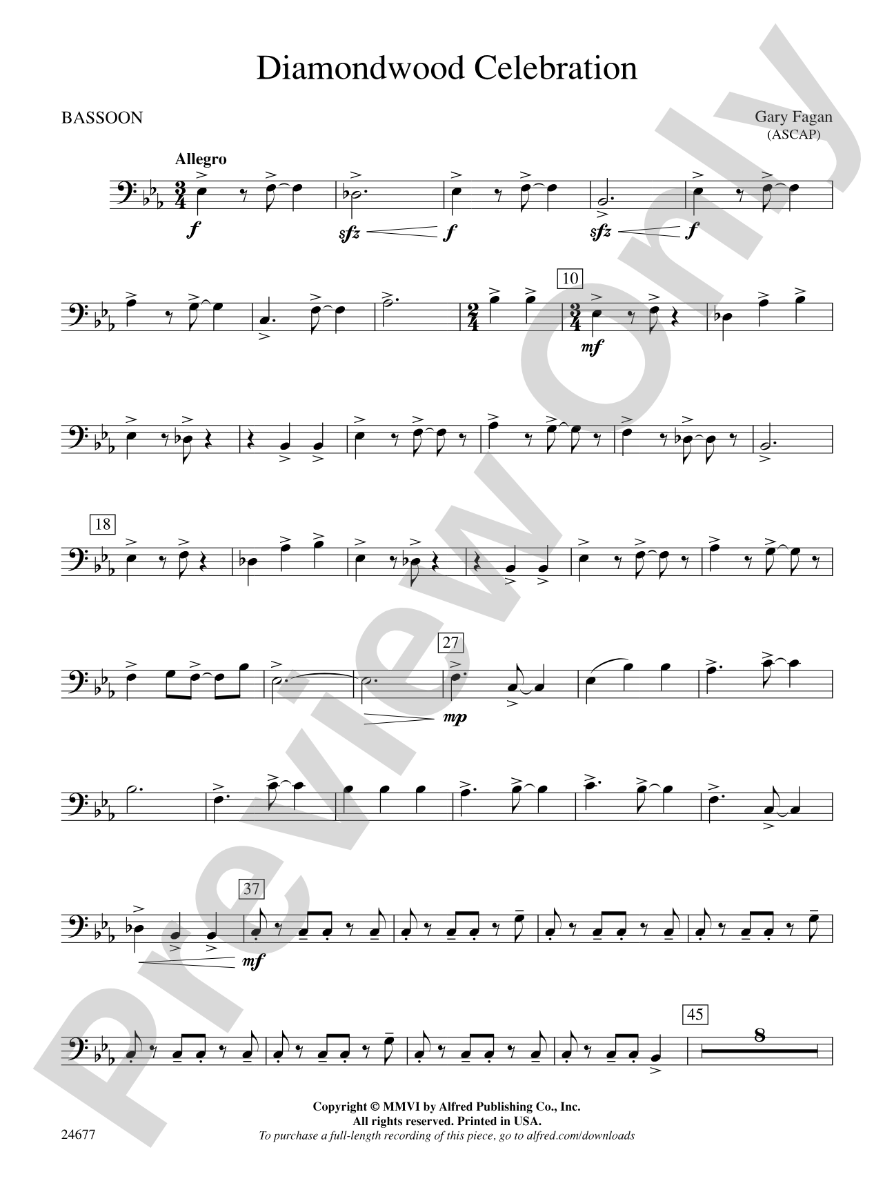 Diamondwood Celebration: Bassoon