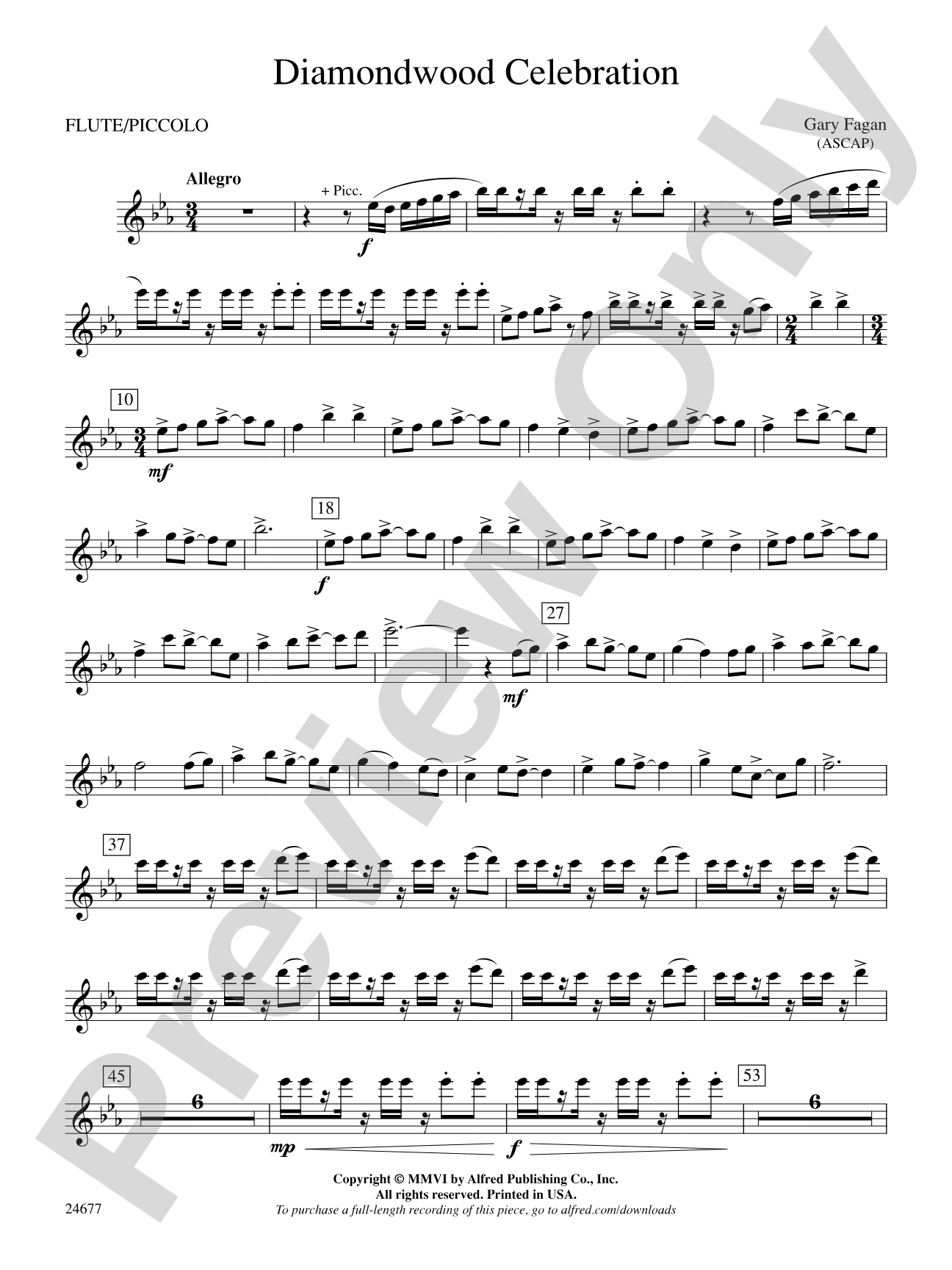 Diamondwood Celebration: Flute