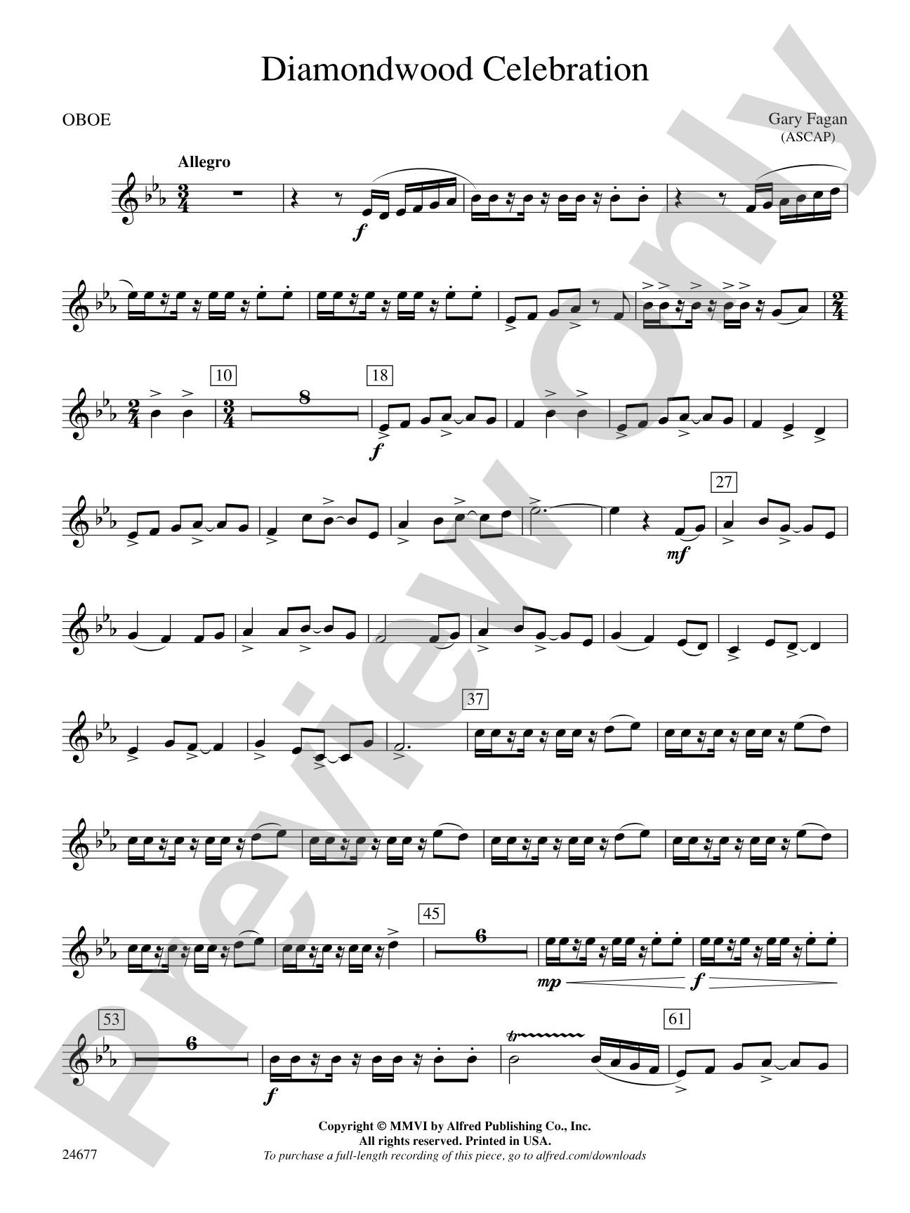 Diamondwood Celebration: Oboe