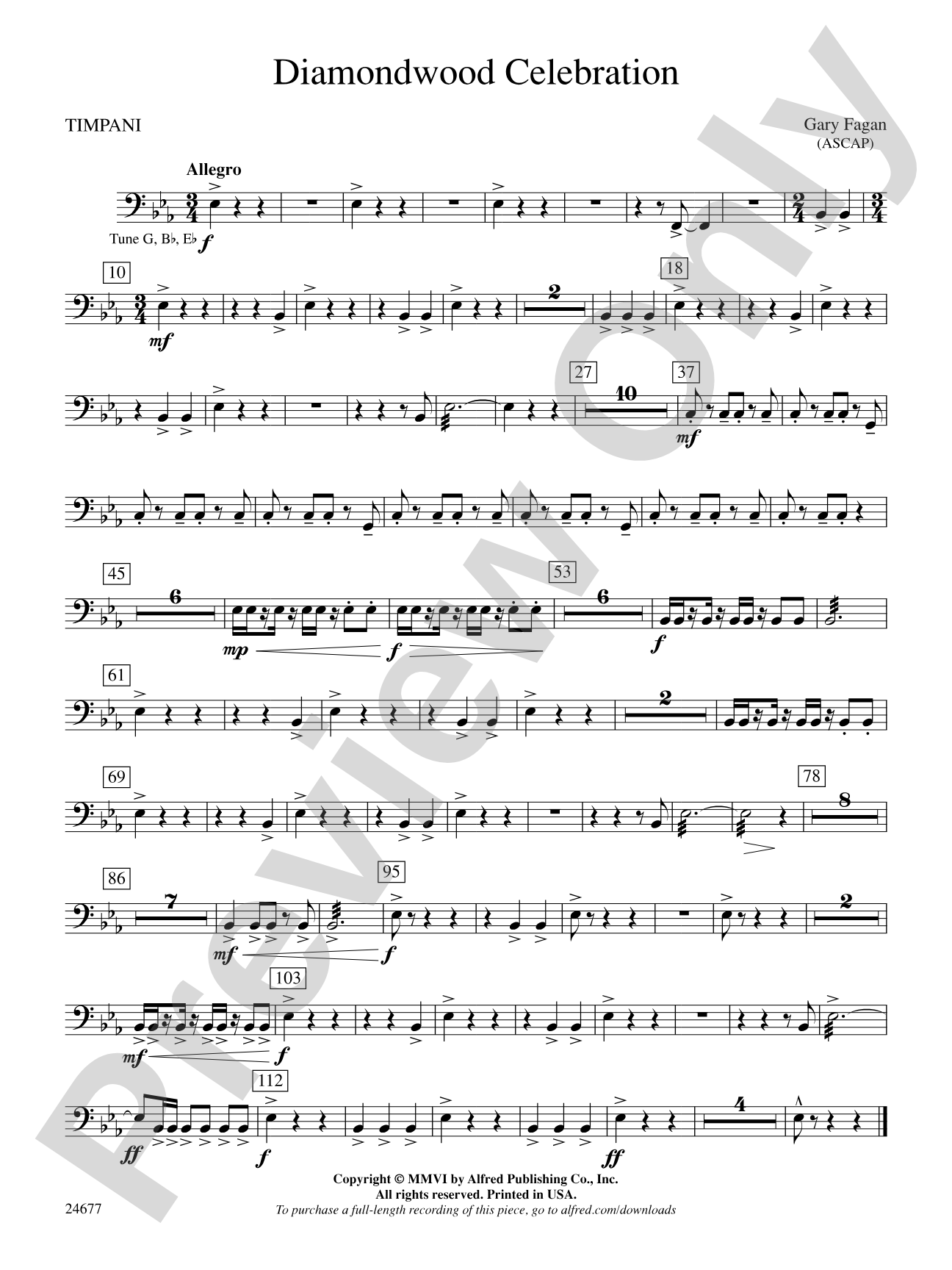 Diamondwood Celebration: Timpani