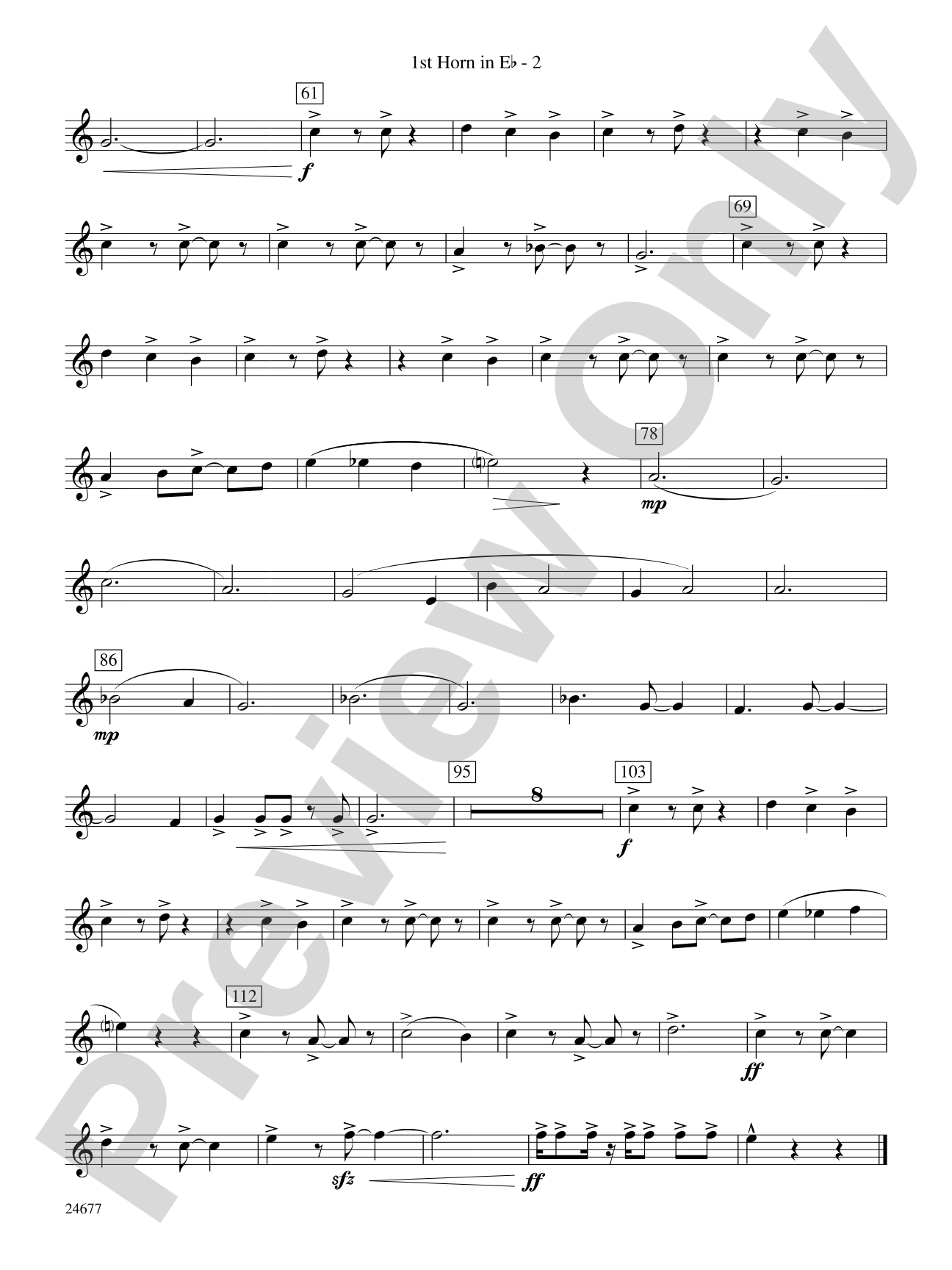 Diamondwood Celebration: (wp) 1st Horn in E-flat
