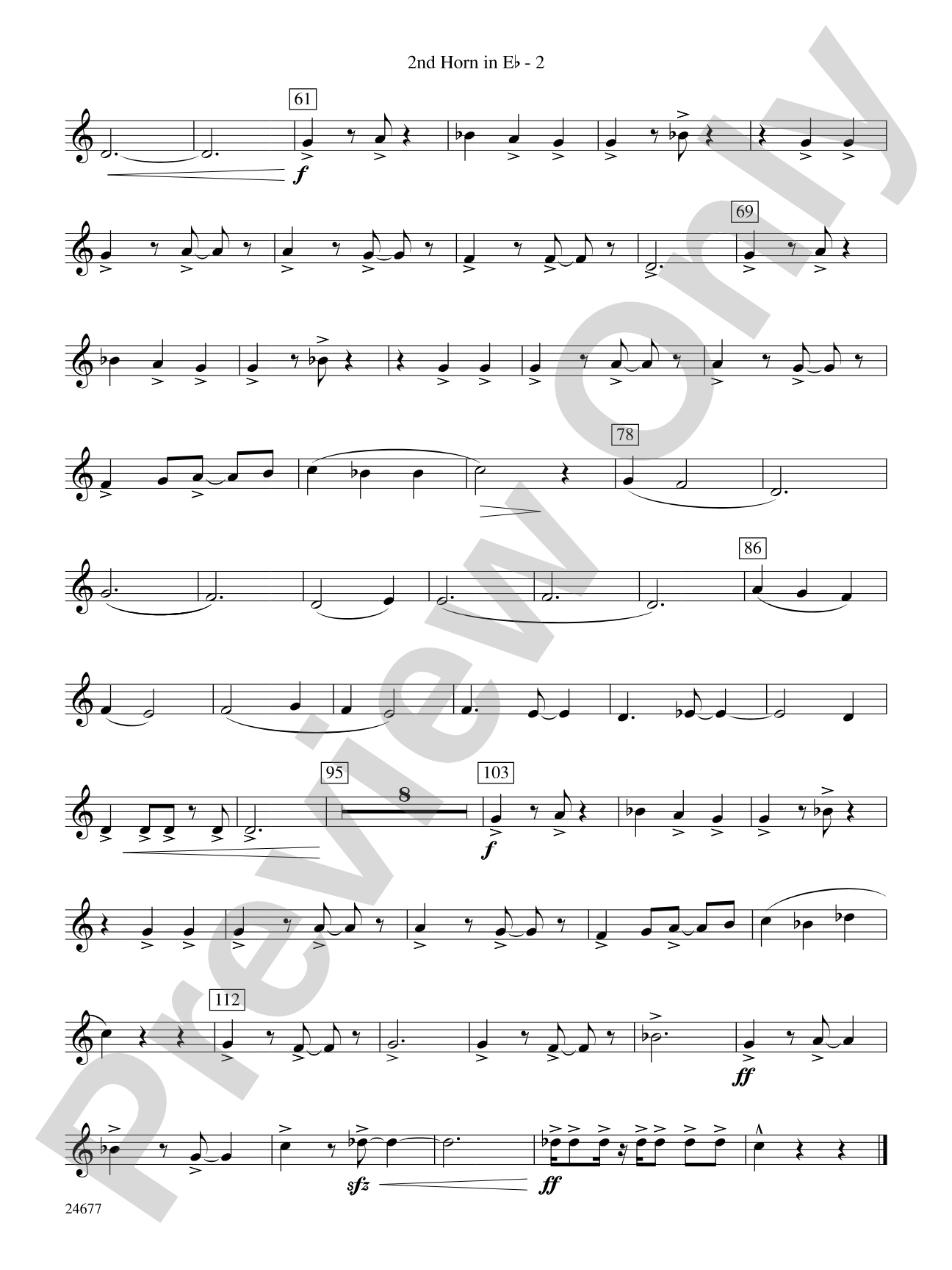 Diamondwood Celebration: (wp) 2nd Horn in E-flat