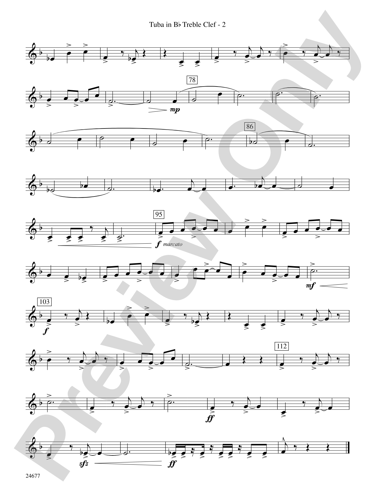 Diamondwood Celebration: (wp) B-flat Tuba T.C.
