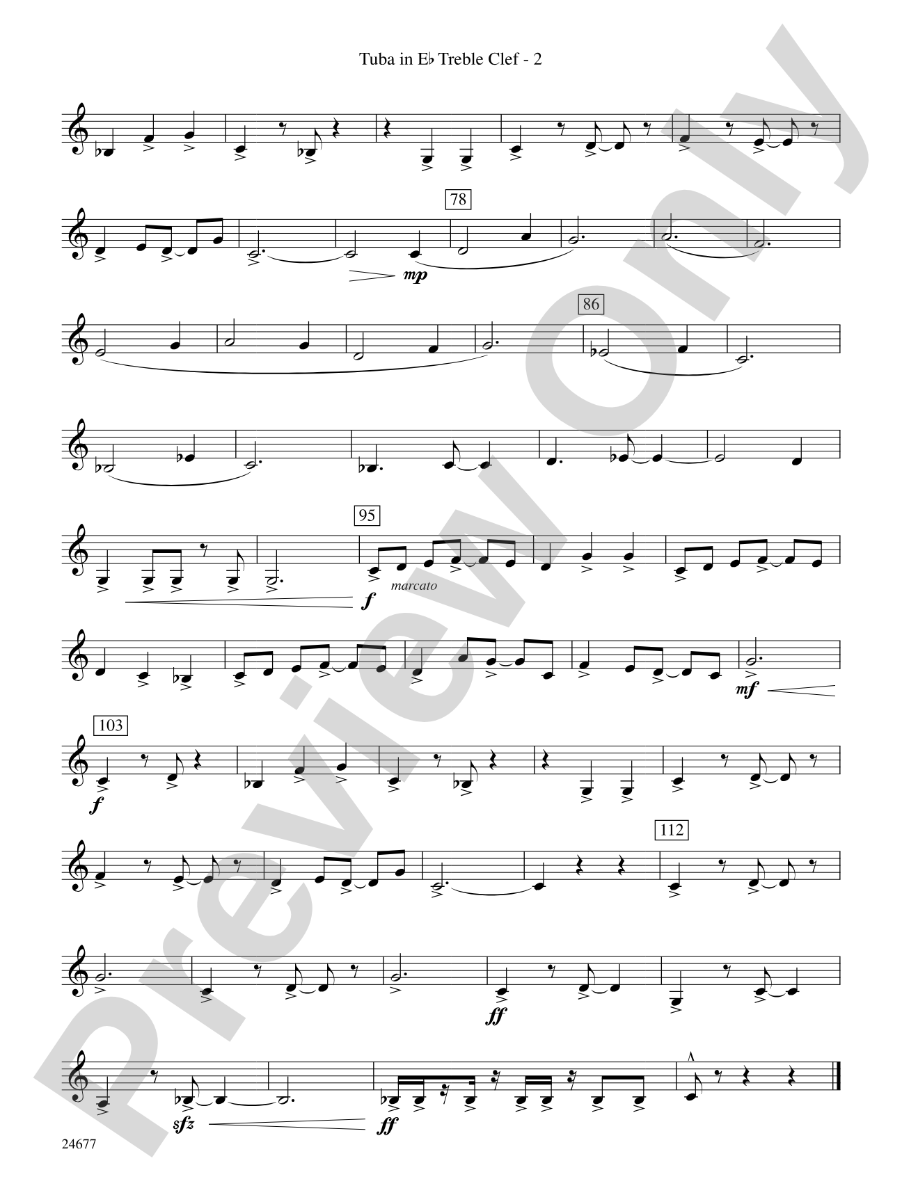Diamondwood Celebration: (wp) E-flat Tuba T.C.