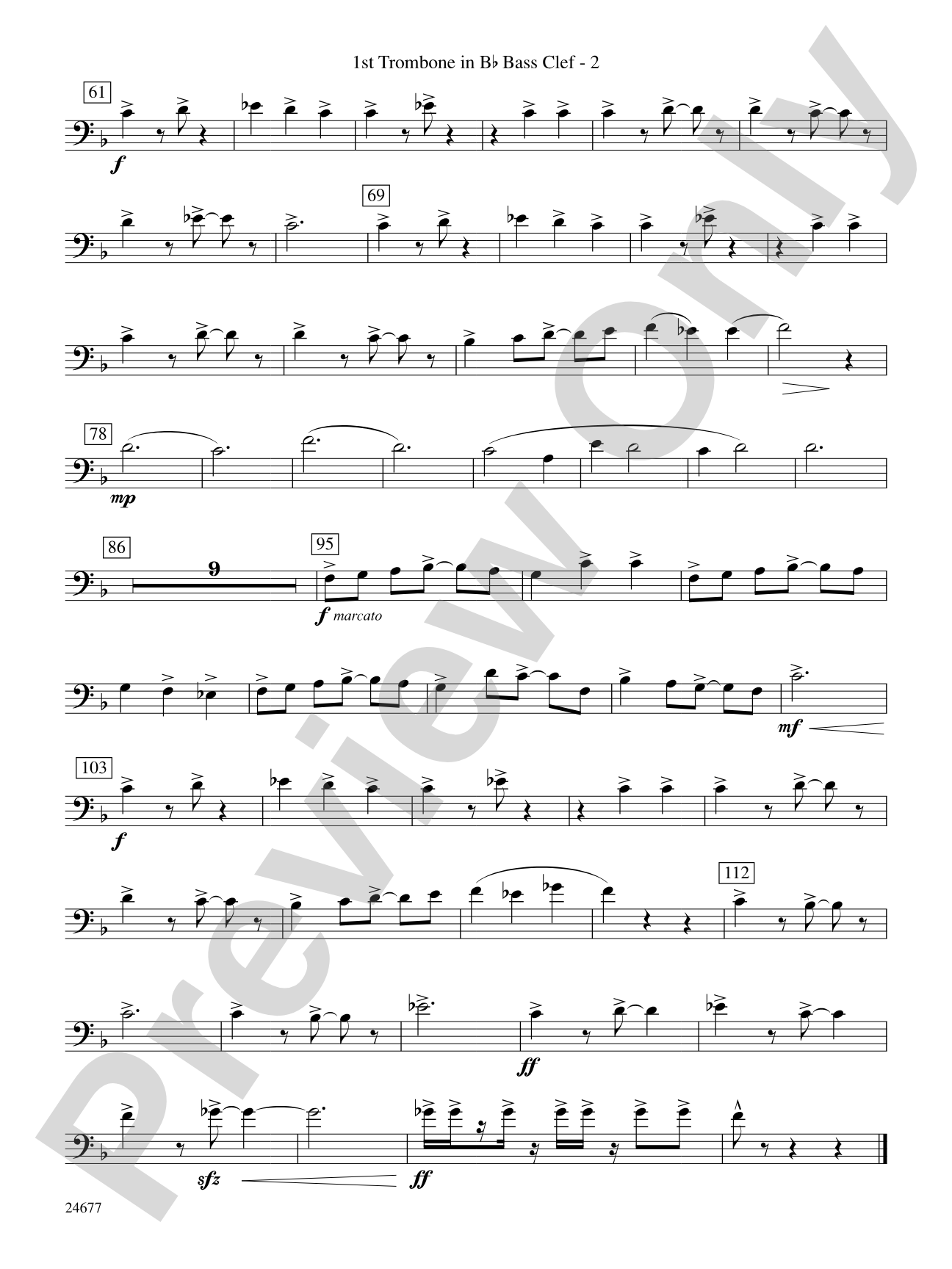 Diamondwood Celebration: (wp) 1st B-flat Trombone B.C.