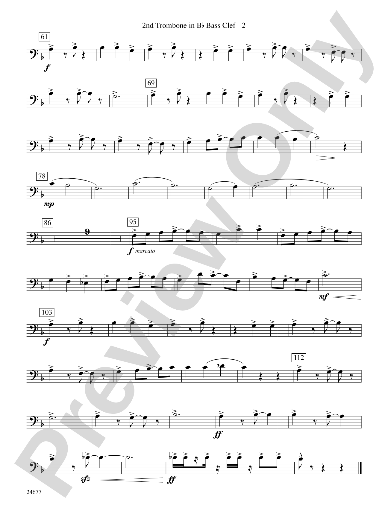 Diamondwood Celebration: (wp) 2nd B-flat Trombone B.C.