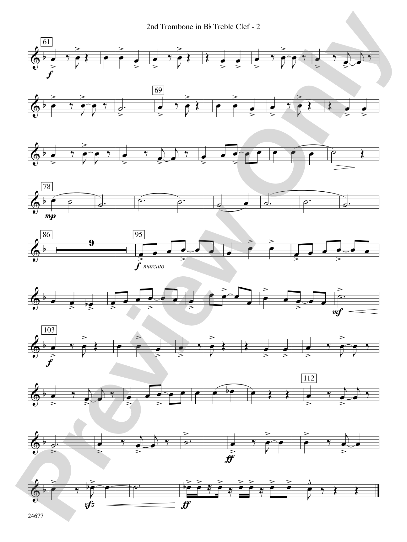 Diamondwood Celebration: (wp) 2nd B-flat Trombone T.C.
