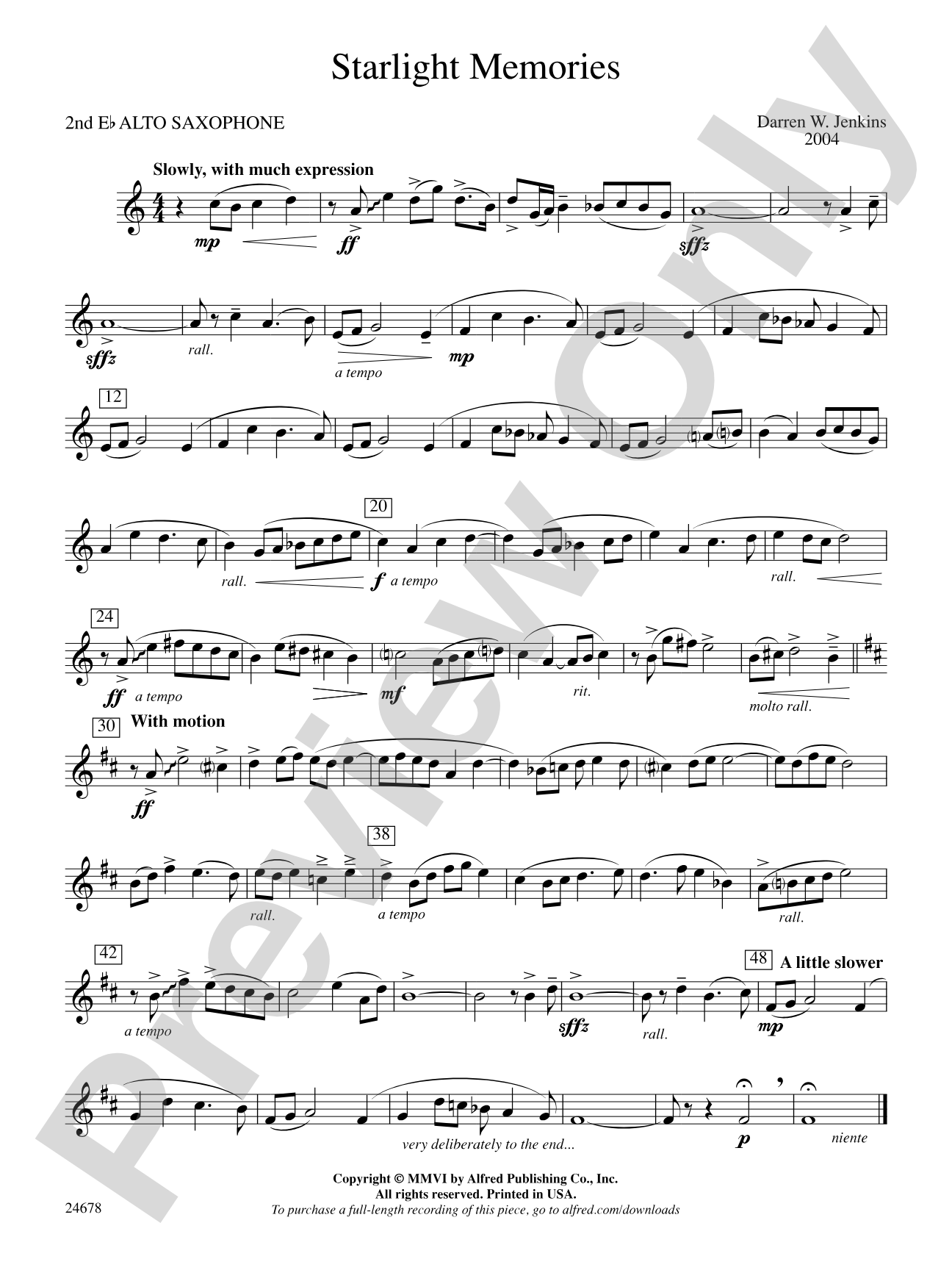Starlight Memories: 2nd E-flat Alto Saxophone