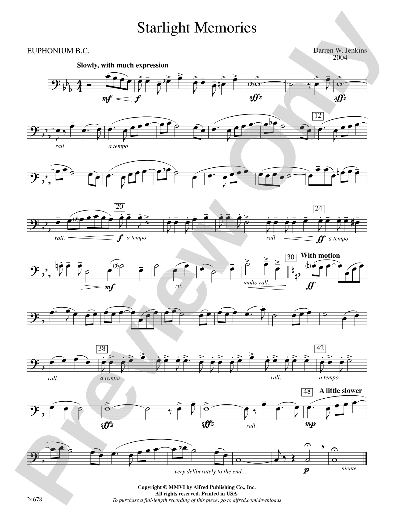 Starlight Memories: Baritone B.C.
